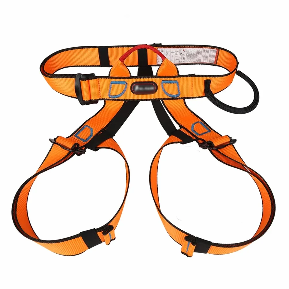 SwaYve Cinturón de Seguridad de Medio Cuerpo, Arnés de Seguridad Contra Caídas, Cinturón de Seguridad de Protección de Escalada para Escalada, Montañismo, Rescate Contra Incendios, Rapel/Orange