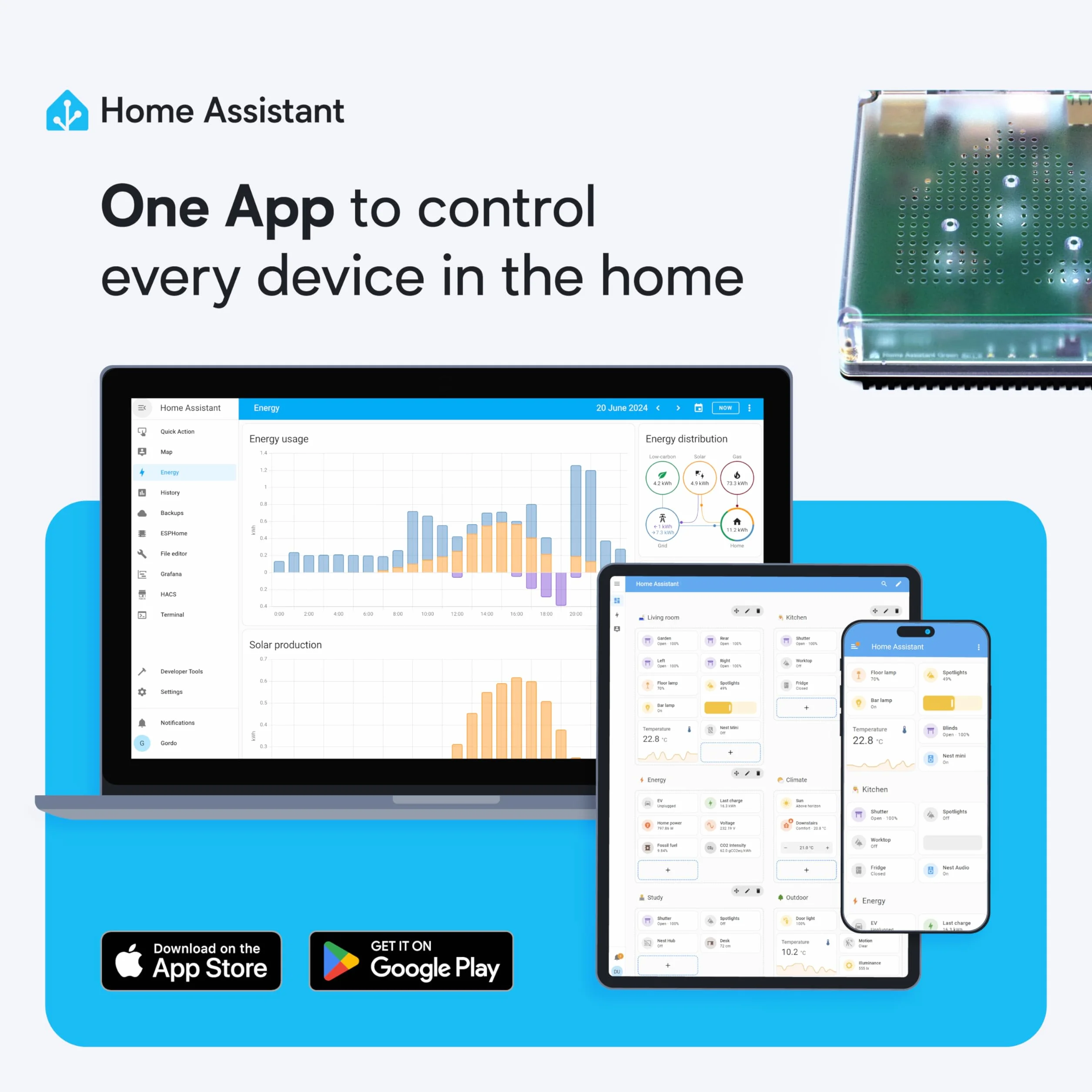 Nabu Casa Home Assistant Verde | Centro de hogar Inteligente con automatización Avanzada | Hardware Oficial de Home Assistant