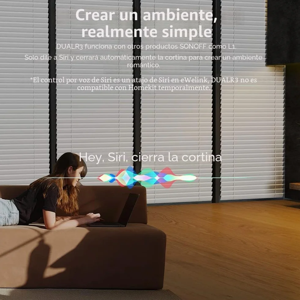 SONOFF Módulo de interruptor de cortina inteligente WiFi de 2 vías con relé dual para cortinas motorizadas, persianas, persianas, funciona con Alexa, no requiere concentrador, DUALR3 Lite