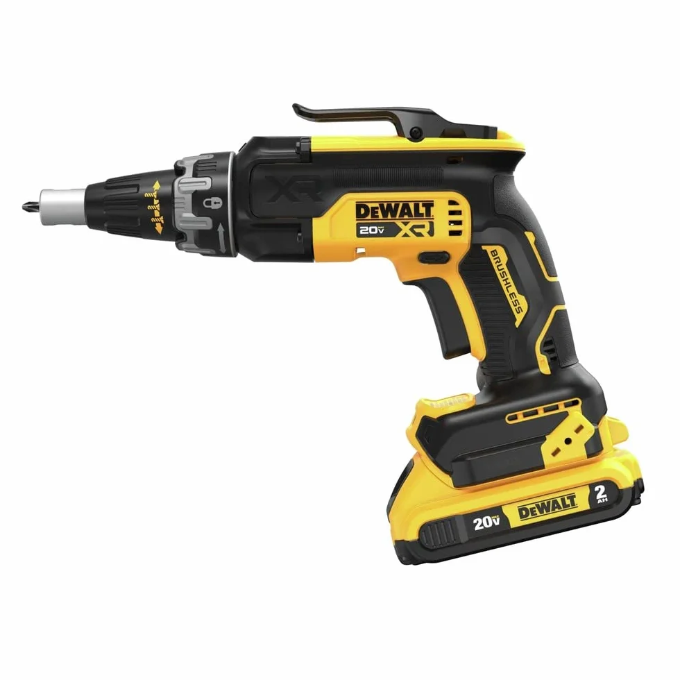 DEWALT 20V Max Drywall Screwgun con (2) baterías de 2Ah y cargador (DCF630D2)