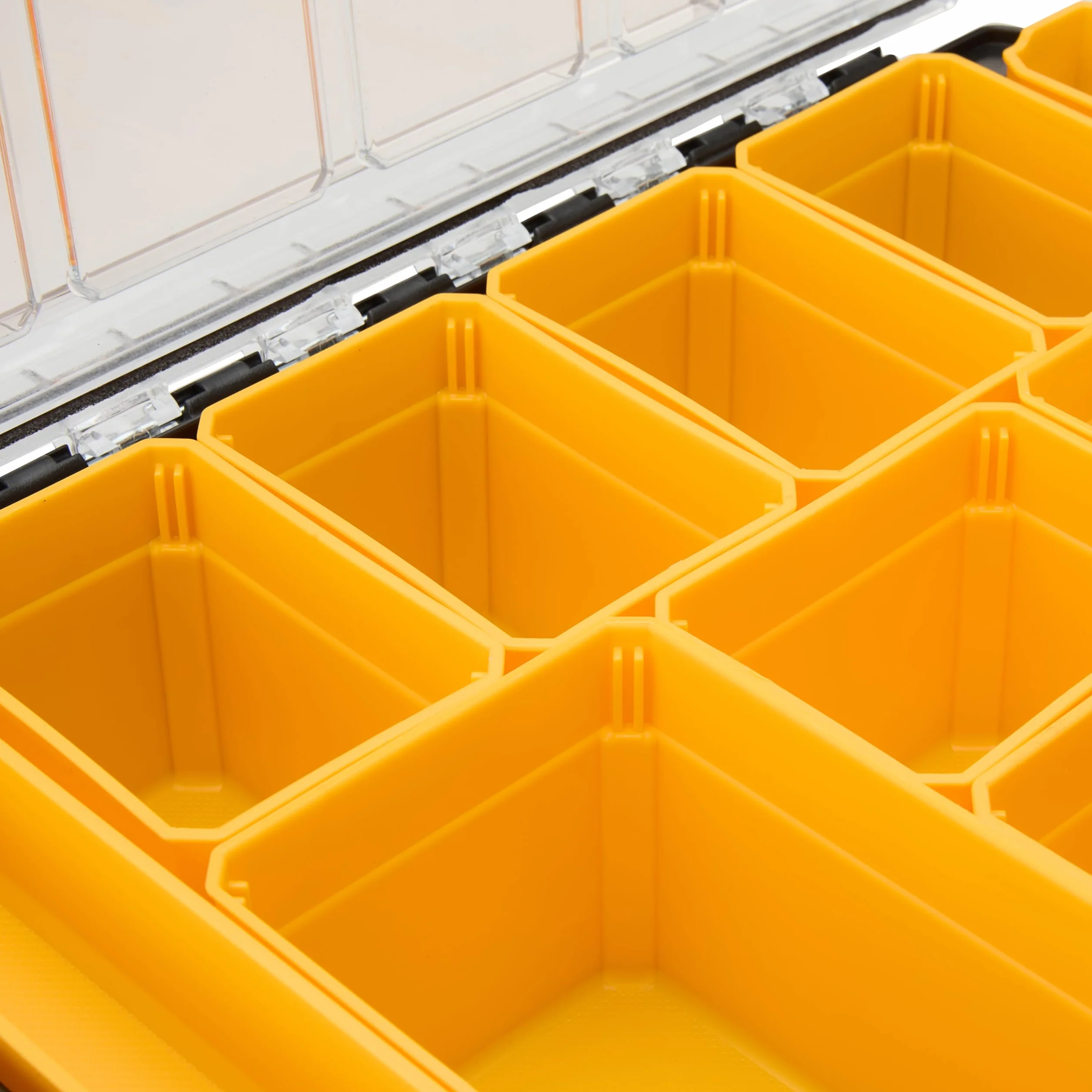 DEWALT DWST82968-1, Organizador con tapa transparente TSTAK V, IP54, Volumen 7,8L, Para piezas pequeñas y accesorios, Tapa de policarbonato transparente