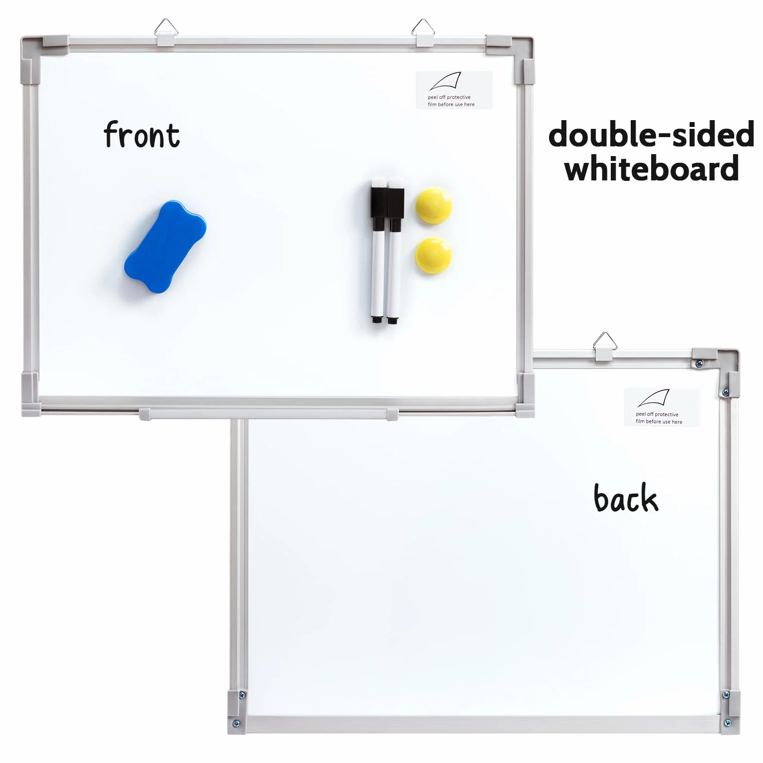 Pizarra Magnética Doble Cara 40 x 30cm A3 Colgante para Hogar Escuela Oficina