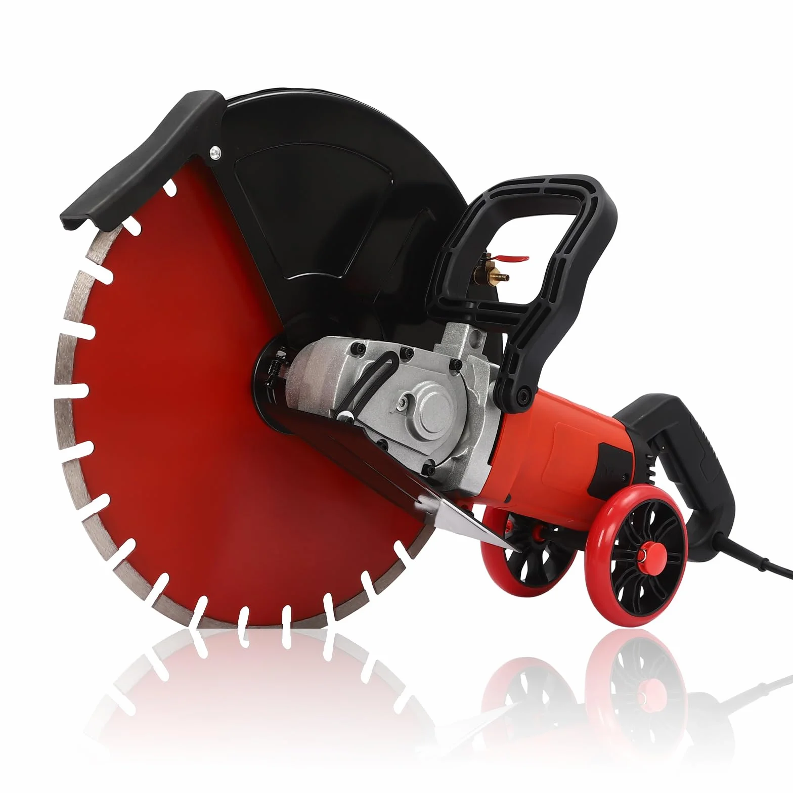 Fresa eléctrica de hormigón, 3000 rpm, sierra de hormigón, cortador de hormigón con diámetro de disco de 410 mm y profundidad de corte ajustable de 165 mm, sierra de piedra, sierra húmeda para
