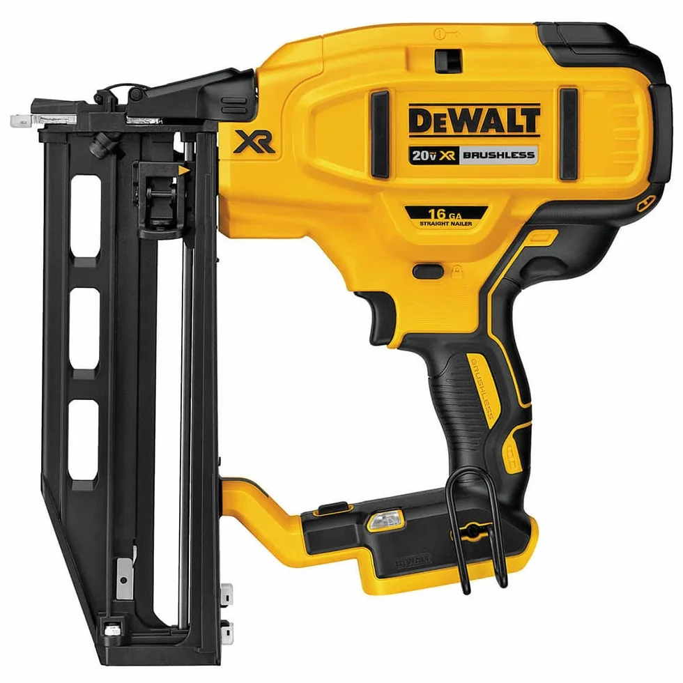 DeWalt - Clavadora de Acabado sin escobillas XR 18V sin cargador/batería con maletín TSTAK 16Ga para clavos de 1,6mm diámetro y 32-64mm largo