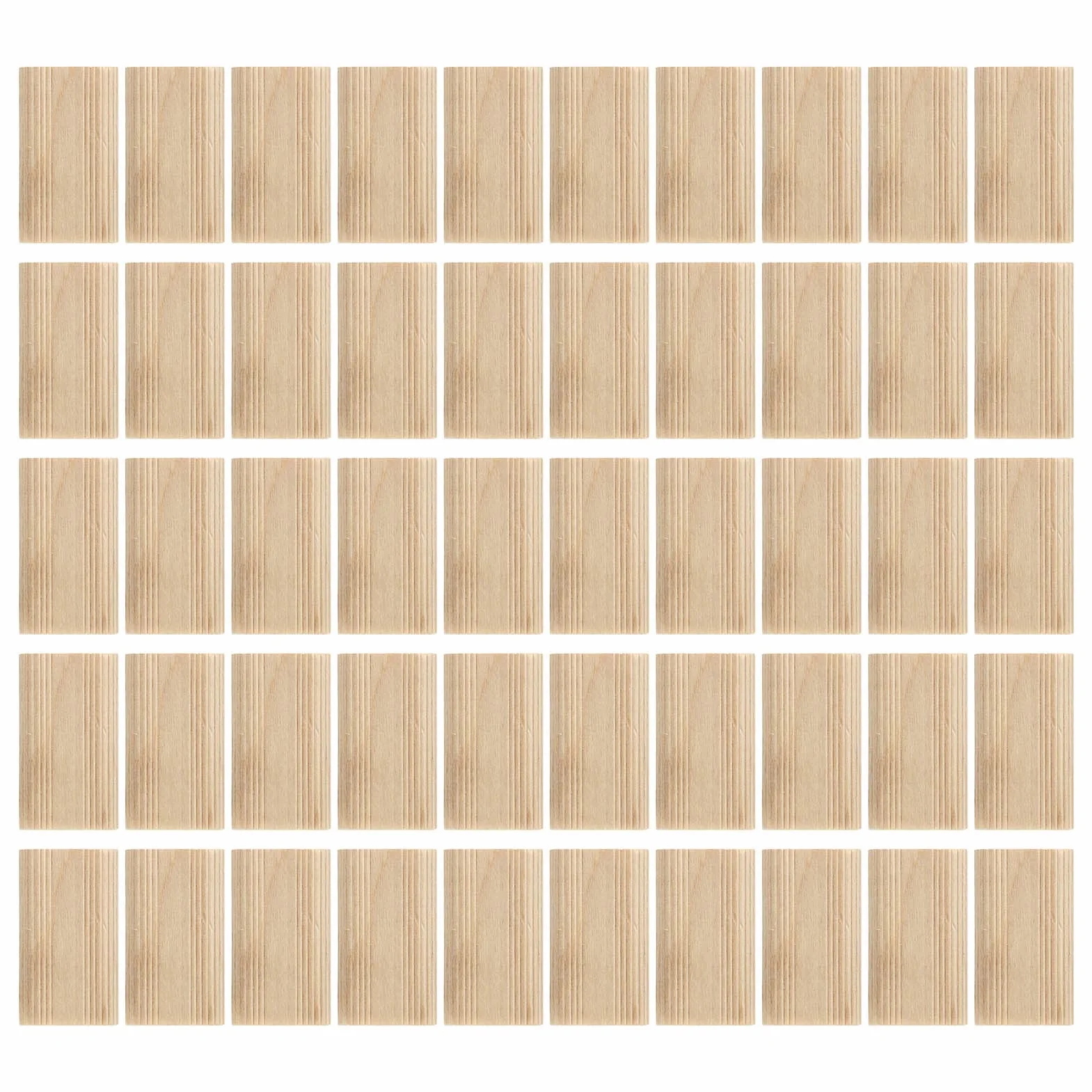 50 uds. Tenones de Madera de Abedul para Empalme 8x40 mm, Piezas para Carpintería y Fabricación de Muebles, Ideal para Ensamblaje de Gabinetes y Posicionamiento Preciso