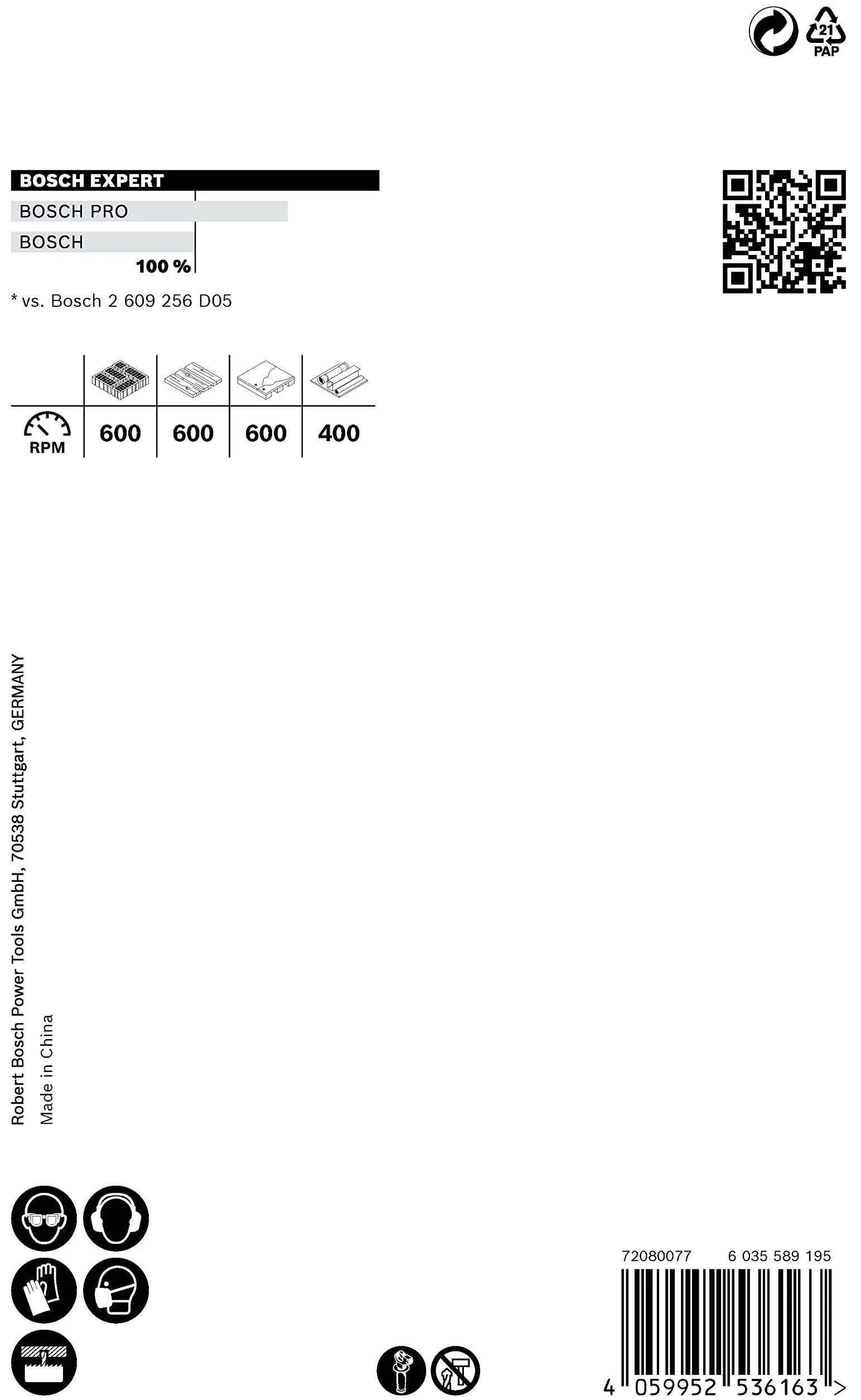 Bosch Professional 1 x Sierras de corona Expert Construction Material, para Madera blanda, 68 mm, Accesorios Taladro de impacto rotativo