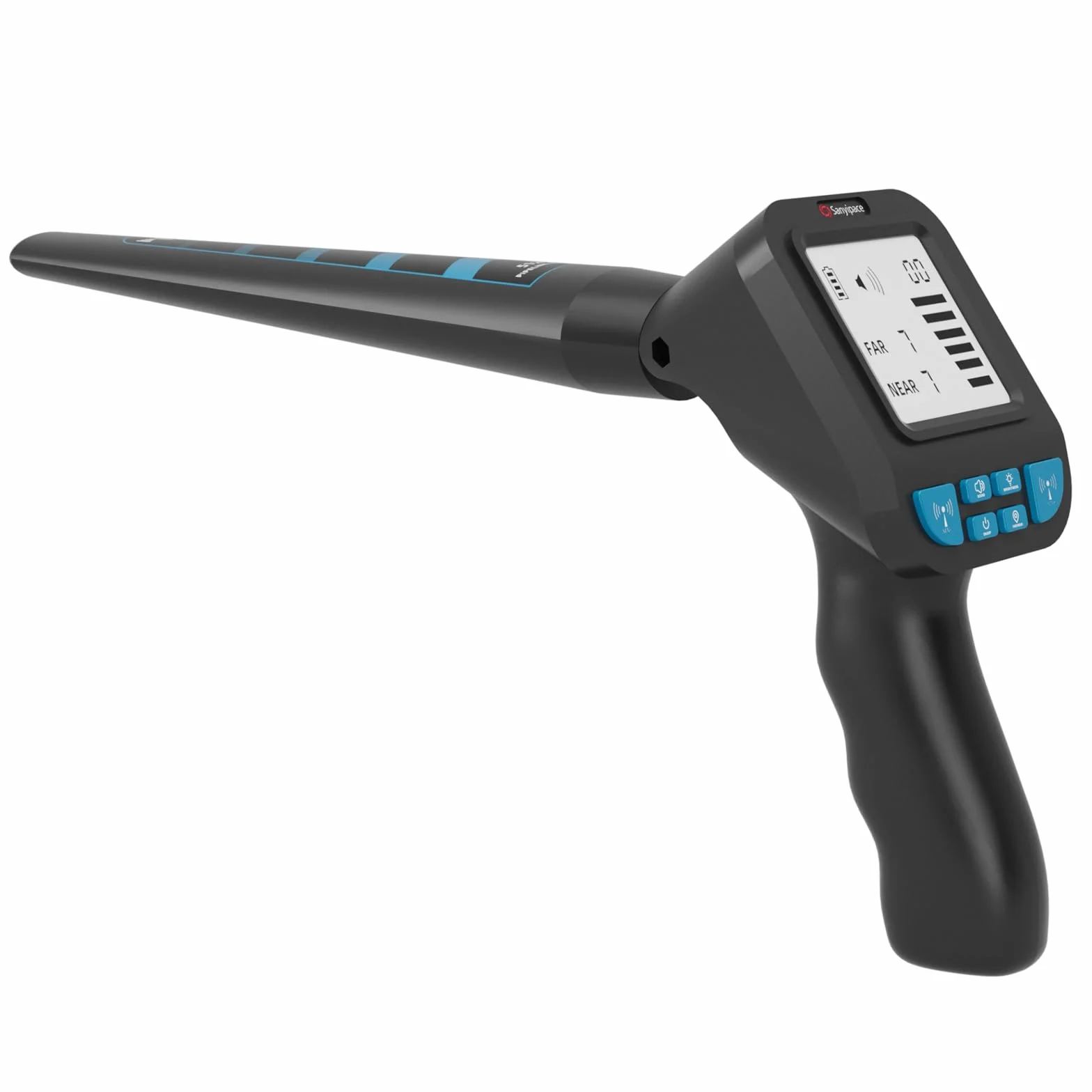 Localizador de Tuberías de 512 Hz, Sanyipace Receptor Inalámbrico de 512 Hz con Pantalla de 3 Pulgadas, Batería de 3000 mAh, Altavoz, Cambio Entre Modo Cercano y Lejano, Mango de ángulo Ajustable