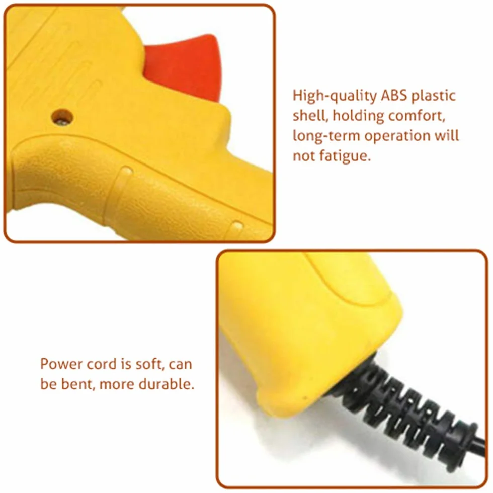 DIYARTS Kit De Soldador Pistola De Soldadura Herramienta De Reparación Automática De Soldadura De Hierro De Mano con Calefacción Interna (Yellow)