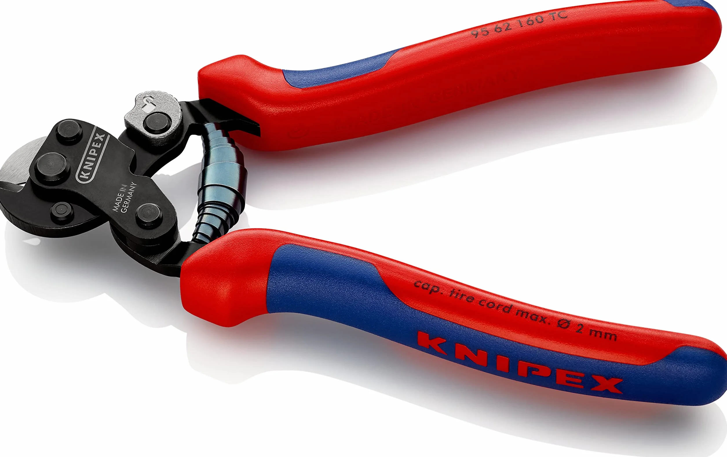 KNIPEX Cortacables para cable trenzado Para cuerdas de neumáticos con mangos multicomponente 160 mm, 95 62 160 TC