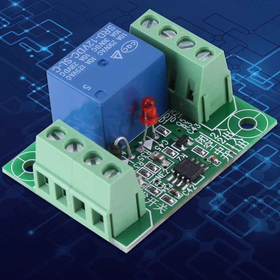DEWIN Relé 12V, Módulo de Control de Relé de Interruptor de Disparo de Circuito Biestable de Canal único DC 12V