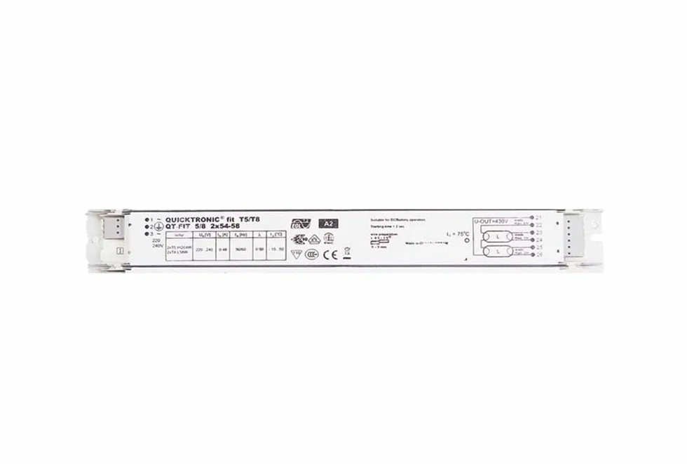 Balasto electrónico QT-FIT 2x18-39 for lámpara Fluorescente T5/T8, balasto electrónico for lámpara de 18 W/24 W/36 W