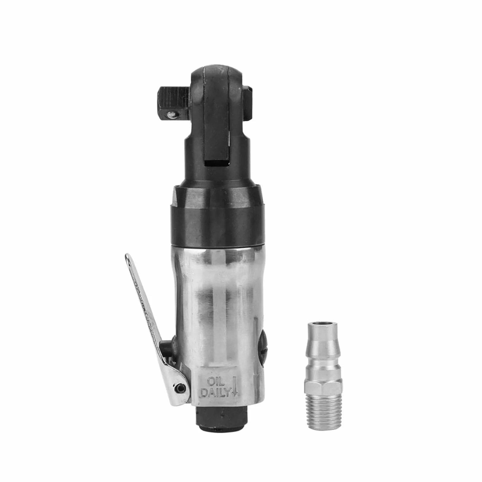Regun llave de carraca Neumática, Atornillador de trinquete de aire comprimido, Mini Llave Neumática de Trinquete, adelante y atrás, 1/4" para fabricación de maquinaria y la industria automotriz