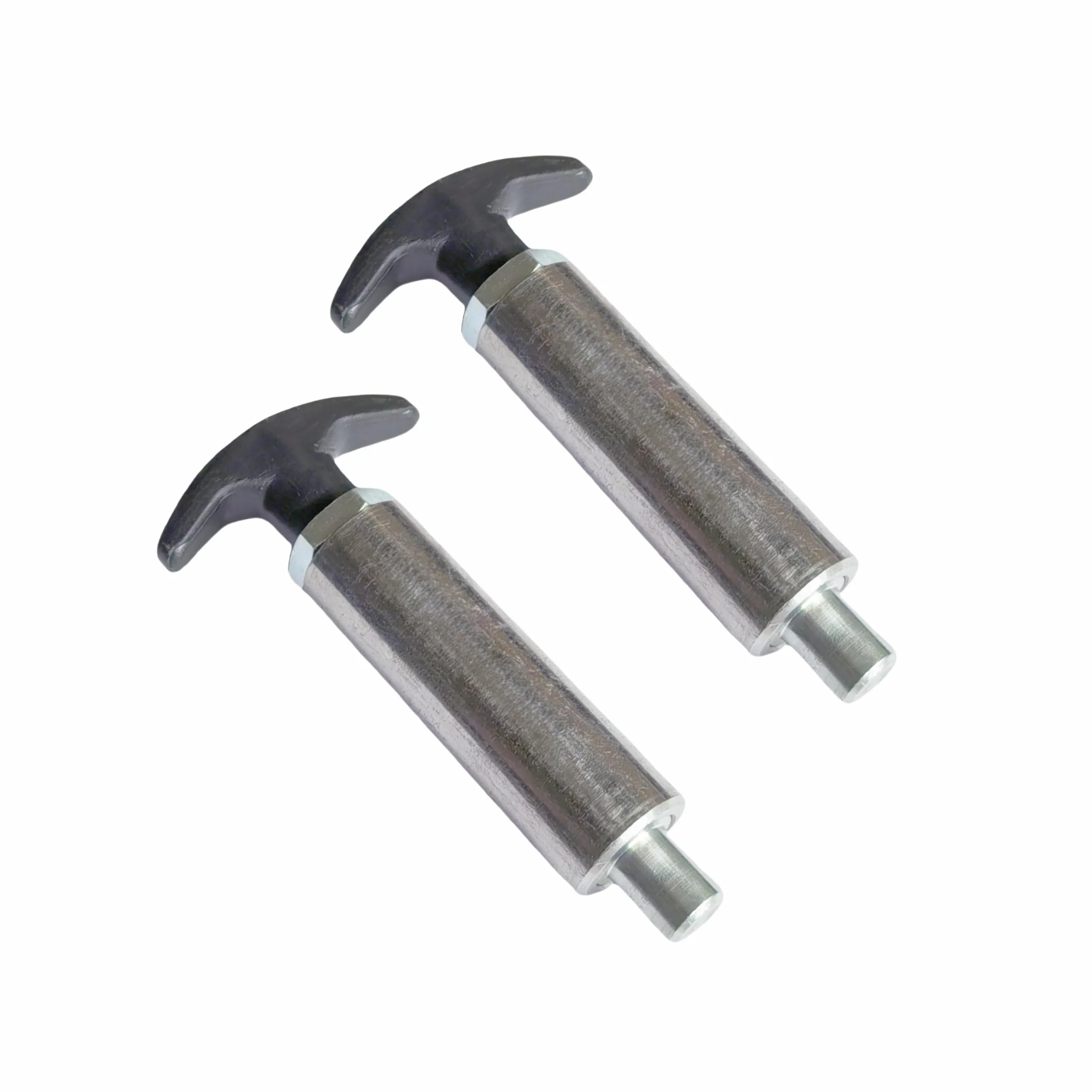 Manija de pasadores con resorte, pomos de barra de acoplamiento de barril soldados extendidos, cerraduras de tornillo, émbolos de resorte de acero/pasadores de pasador (2)