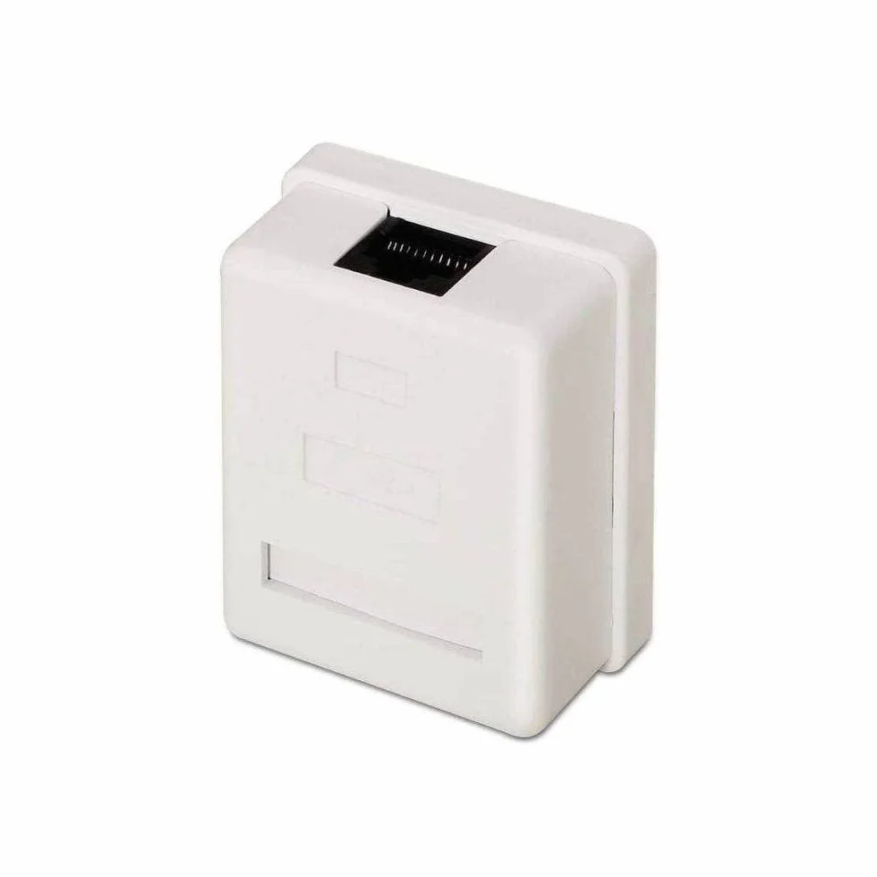 AISENS A139-0301 - Roseta de Superficie RJ45, Color Blanco