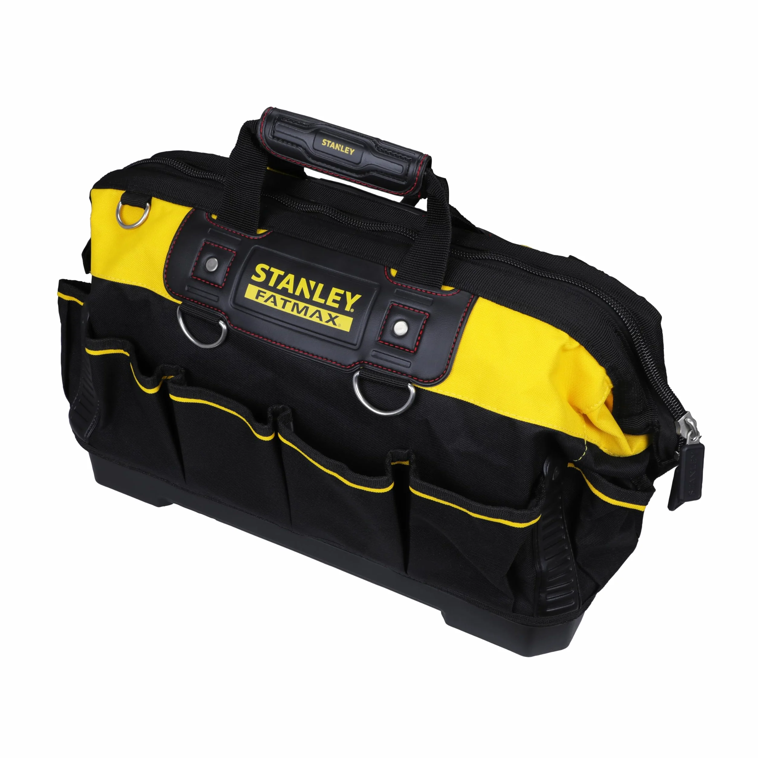 STANLEY FATMAX Bolsa de herramientas 49 x 26 x 10 cm, Base rígida y resistente al agua con correa sólida para el hombro, Asa de goma, Elástico para herramientas, 1-93-950