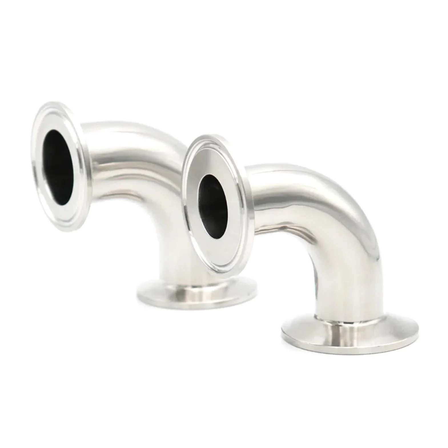 Virola sanitaria de 3/4 "1" 2 "4" 19/25/38/51/102, abrazadera de 50,5mm y 90 grados, codo de conexión de tubería, cerveza casera de acero inoxidable (Size : 89mm x Ferrule 106)