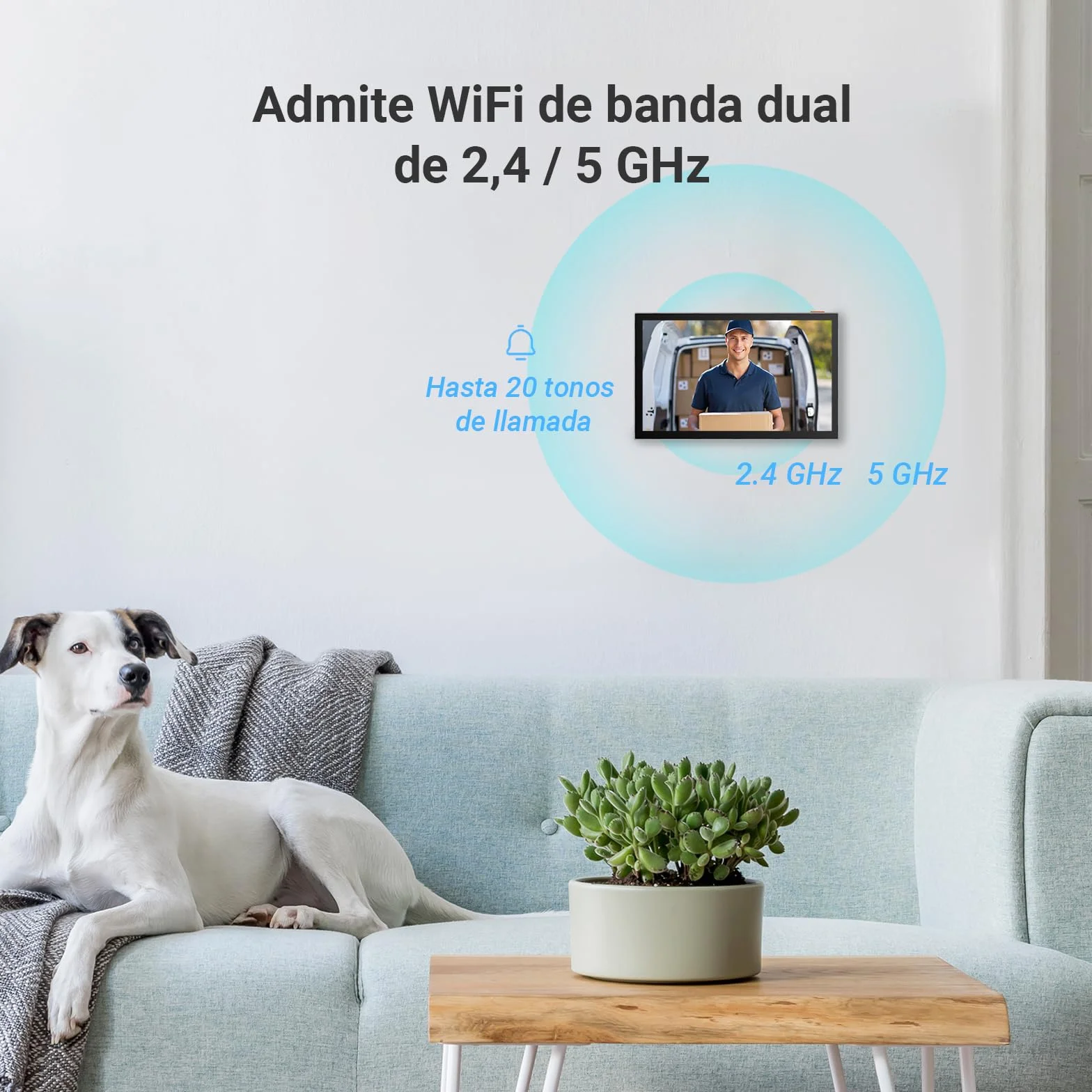 EZVIZ Videoportero WiFi Sistema de Intercomunicación 1080P, 7'' Monitor Táctil a Color,Timbre Video Mirilla 2 Hilos,Desbloqueo en Remoto,Audio Bidireccional,Doble Banda (2,4/5GHz), Diseño Delgado, CP5