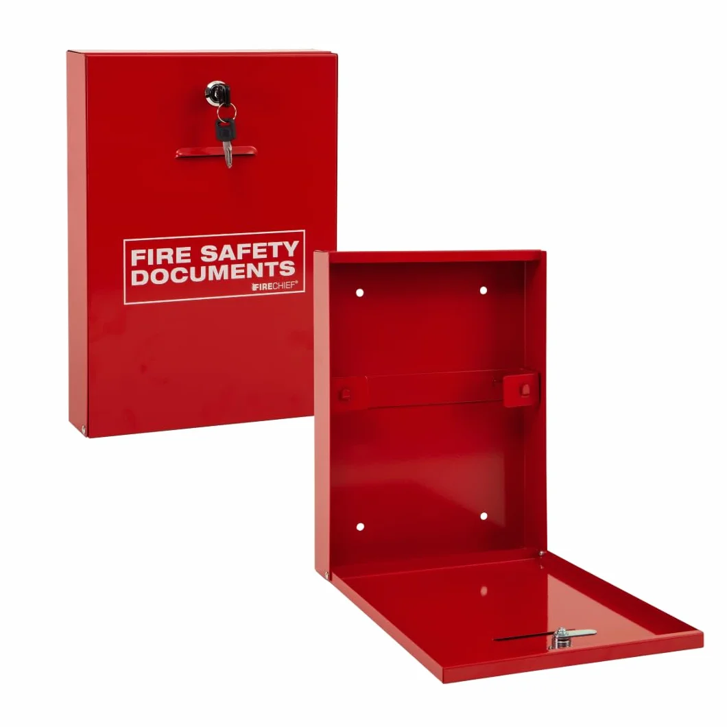 Firechief DHS1 - Portadocumentos con cerradura con llave, color rojo