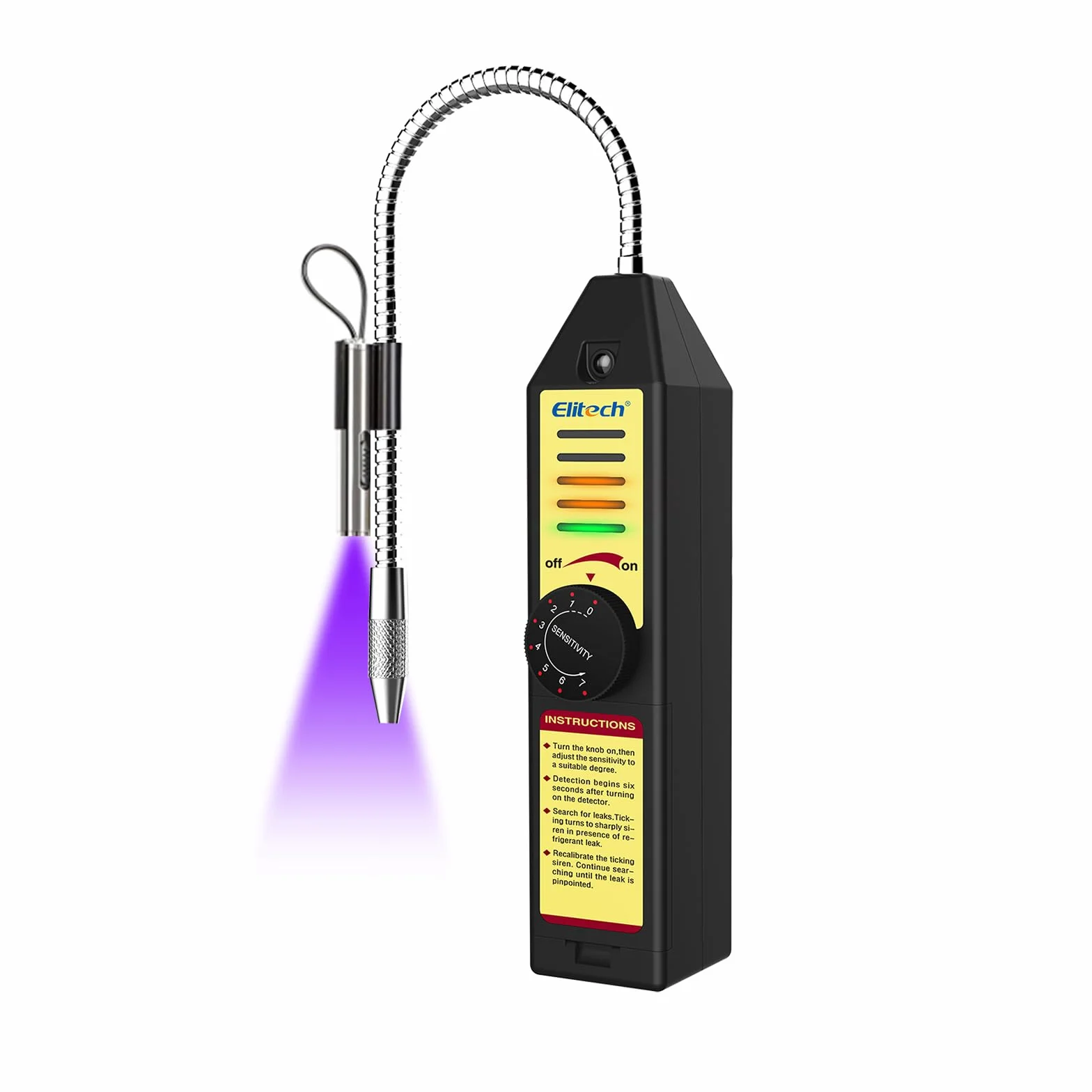 Elitech WJL-600UV Detector de Fugas de Refrigerante HVAC para Aire Acondicionado R22 R34 R410A R134A