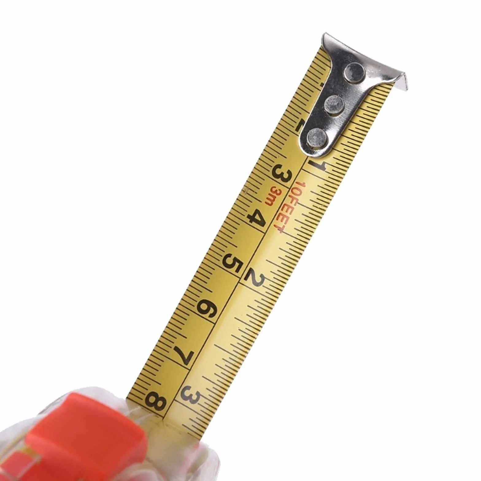 Cintas métricas, Cinta métrica portátil Resistente a caídas Cinta métrica de Hoja en Pulgadas Cinta métrica de Metal de Alta precisión