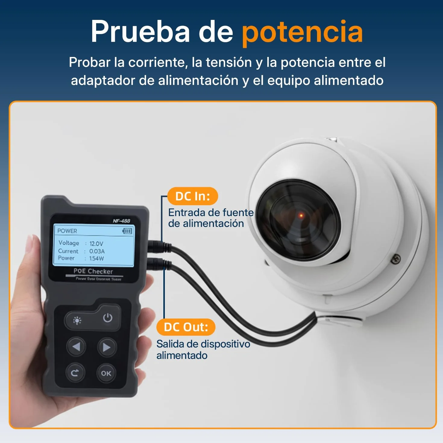 Mcbazel Probador de Red RJ45 con Pantalla LCD, DC Power & Switch Loop-back Test Poe Checker con Rastreador de Cable el Ethernet Kit de Herramientas de Red
