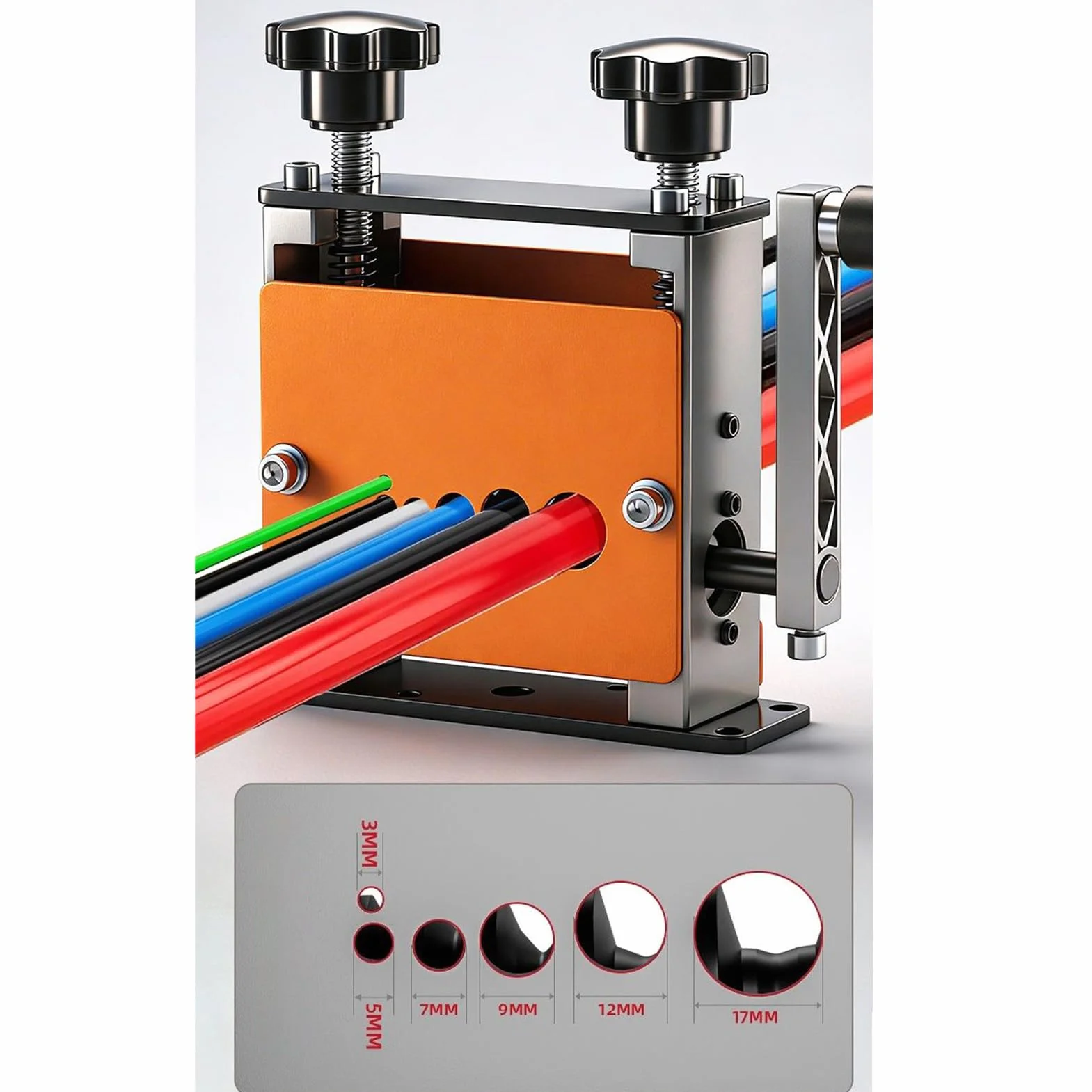 Máquina Pelacables Pelacables Automático Ajustable De 6 Agujeros Para Cable | Máquina De Pelar Alambre De Cobre Para Profesionales, Principiantes, Trabajadores Y
