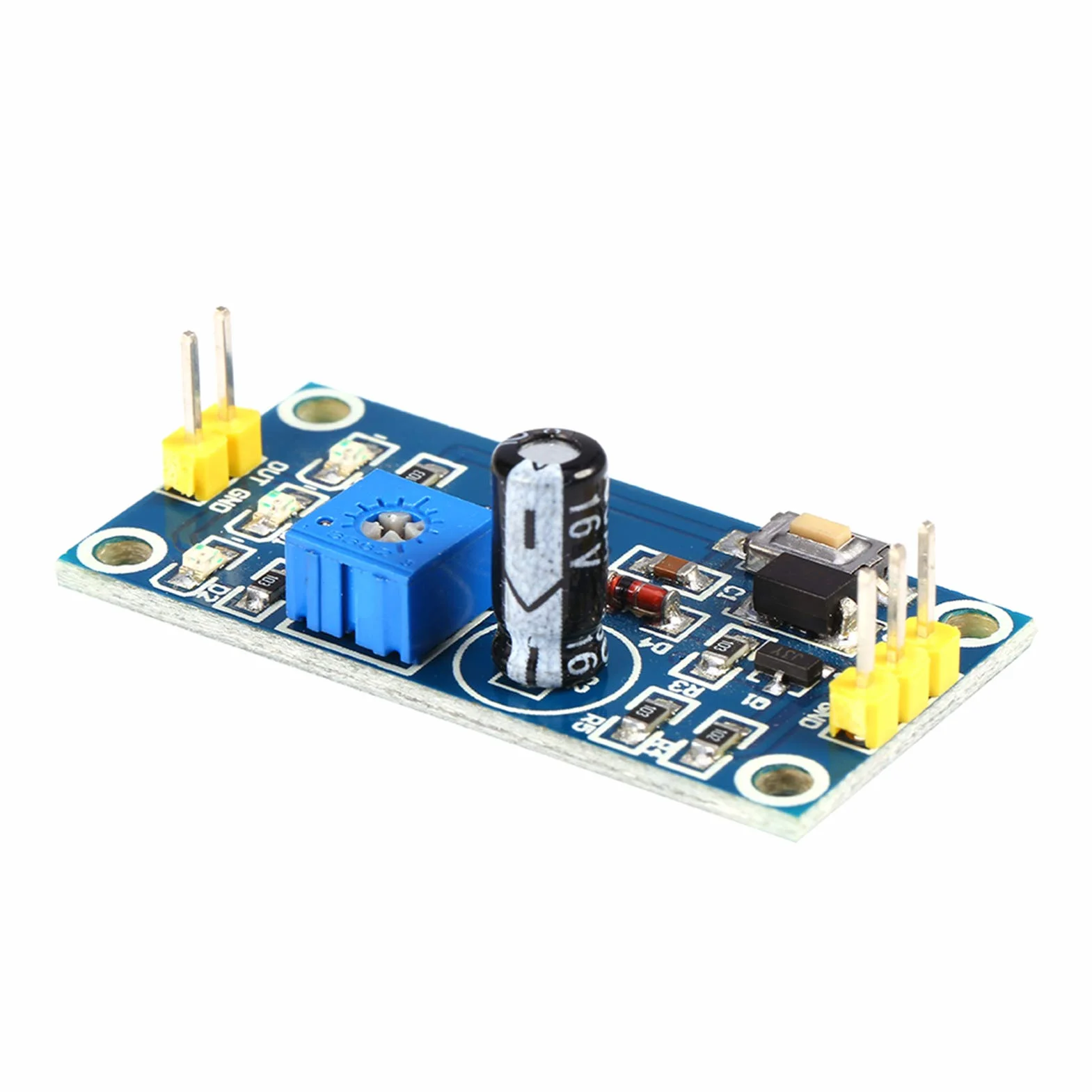Módulo temporizador de relé de retardo ajustable NE555 - Control de temporización de 0 a 120 s para automatización - Disparador externo con indicador LED - Compatible con 5-12 V
