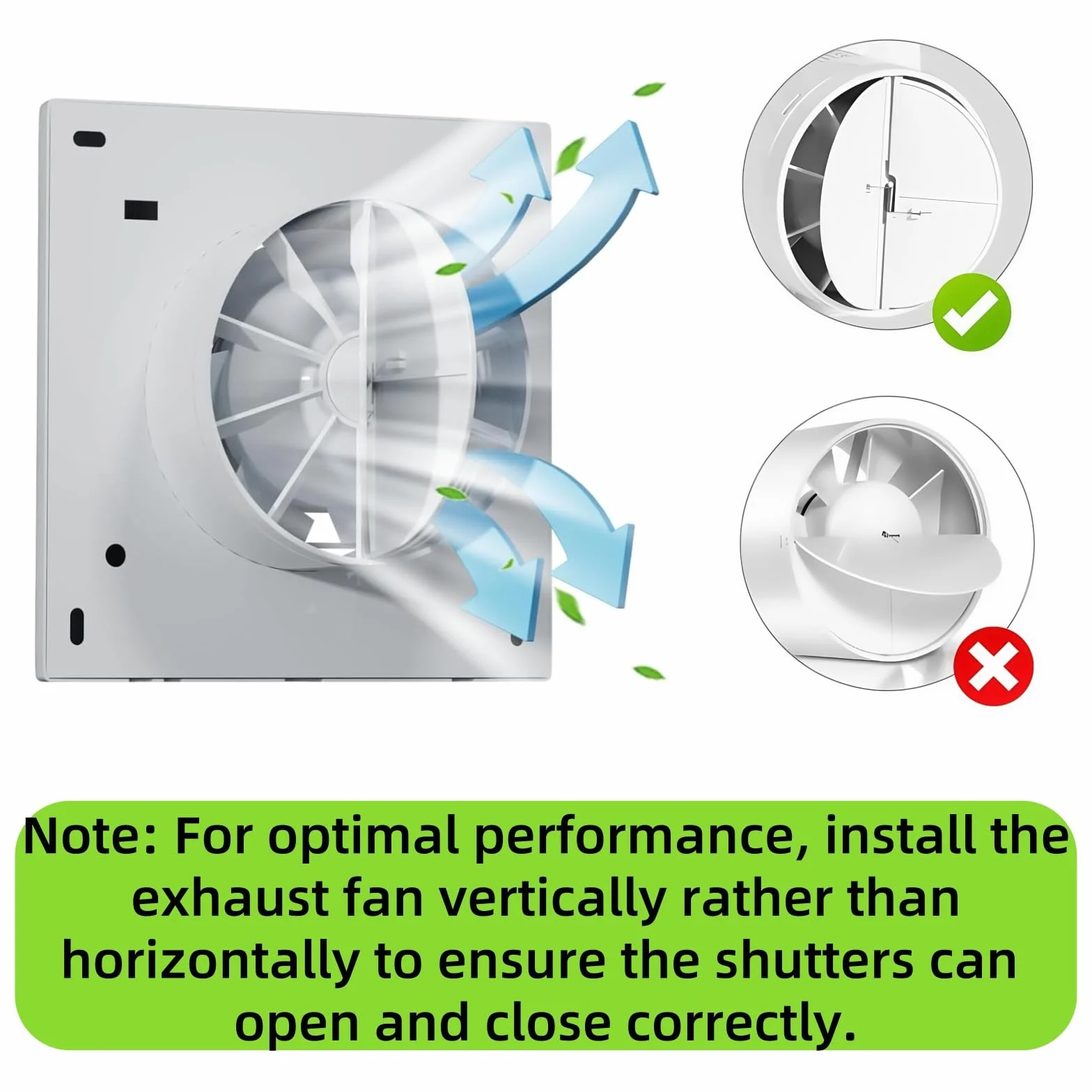 Extractor de Baño Silencioso 100mm 12W 130 m³/h Ventilador Antirretorno