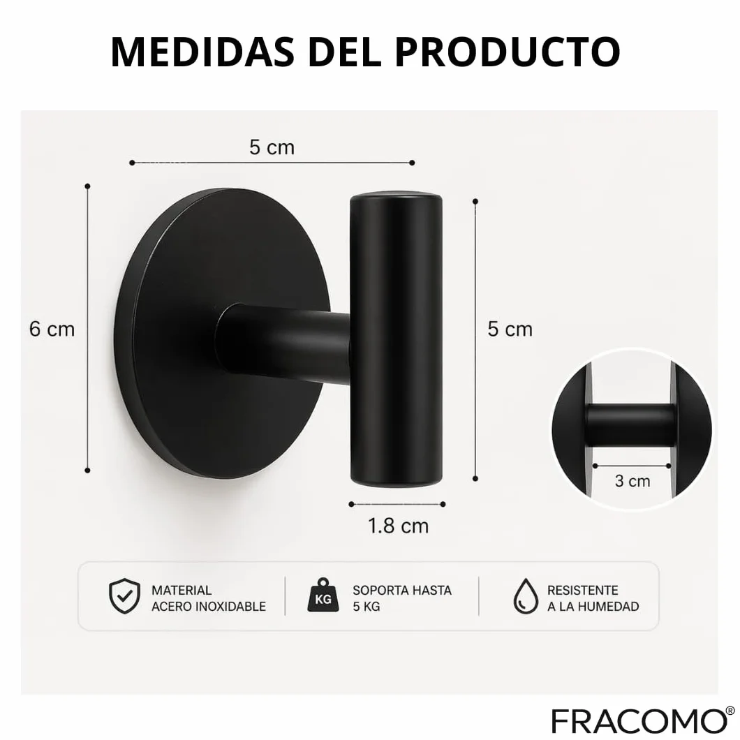 2 Ganchos Adhesivos de Pared Resistentes, Ganchos Baño sin Taladro Acero Inoxidable 304, Ganchos Impermeables Baño Antióxido, Ganchos Adhesivos Fuertes para Toallas y Colgador de Ropa Adhesivo