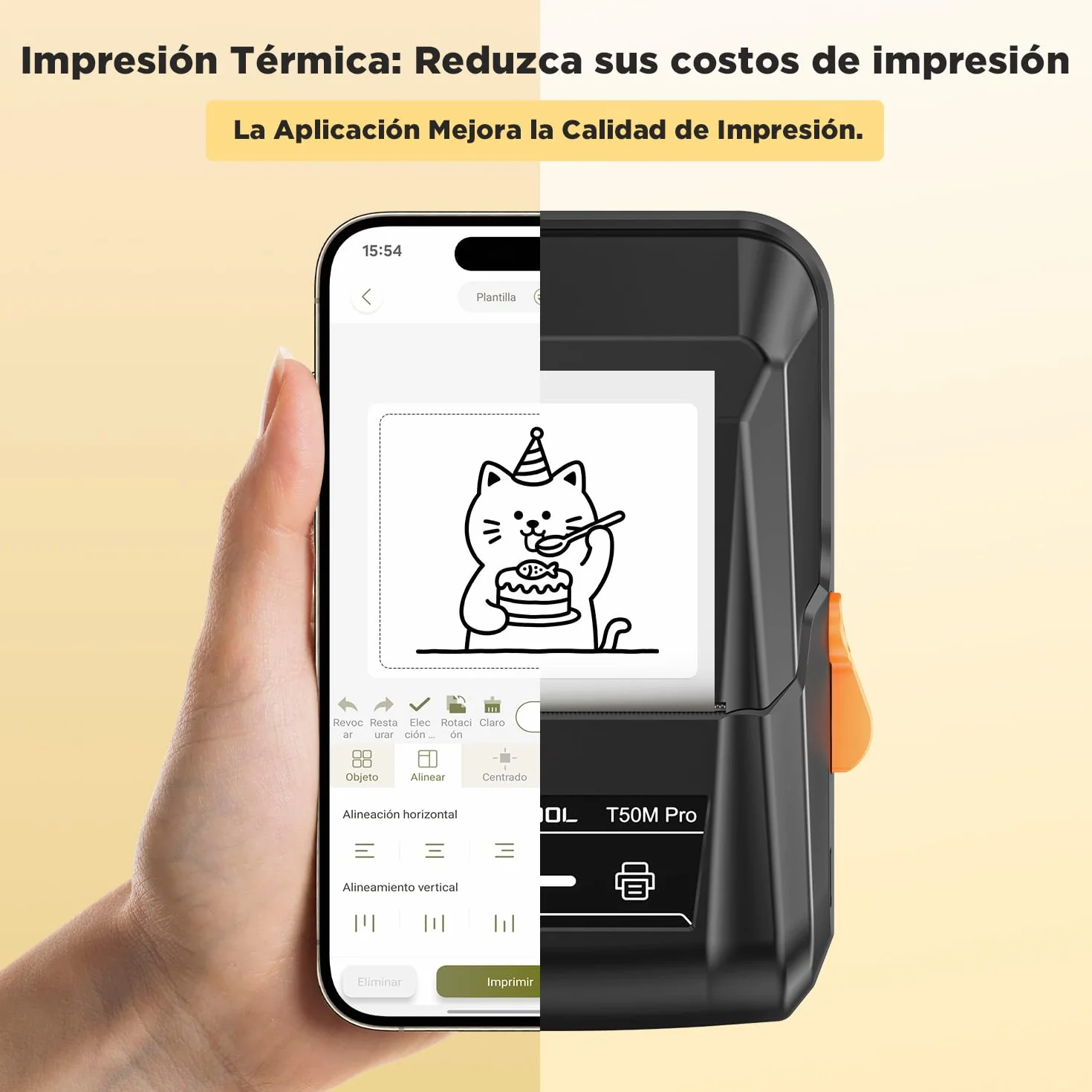 SUPVAN Etiquetadora T50M Pro Impermeable, Smart App 40+ Fuentes, 150+ Diseños, 700+ Iconos
