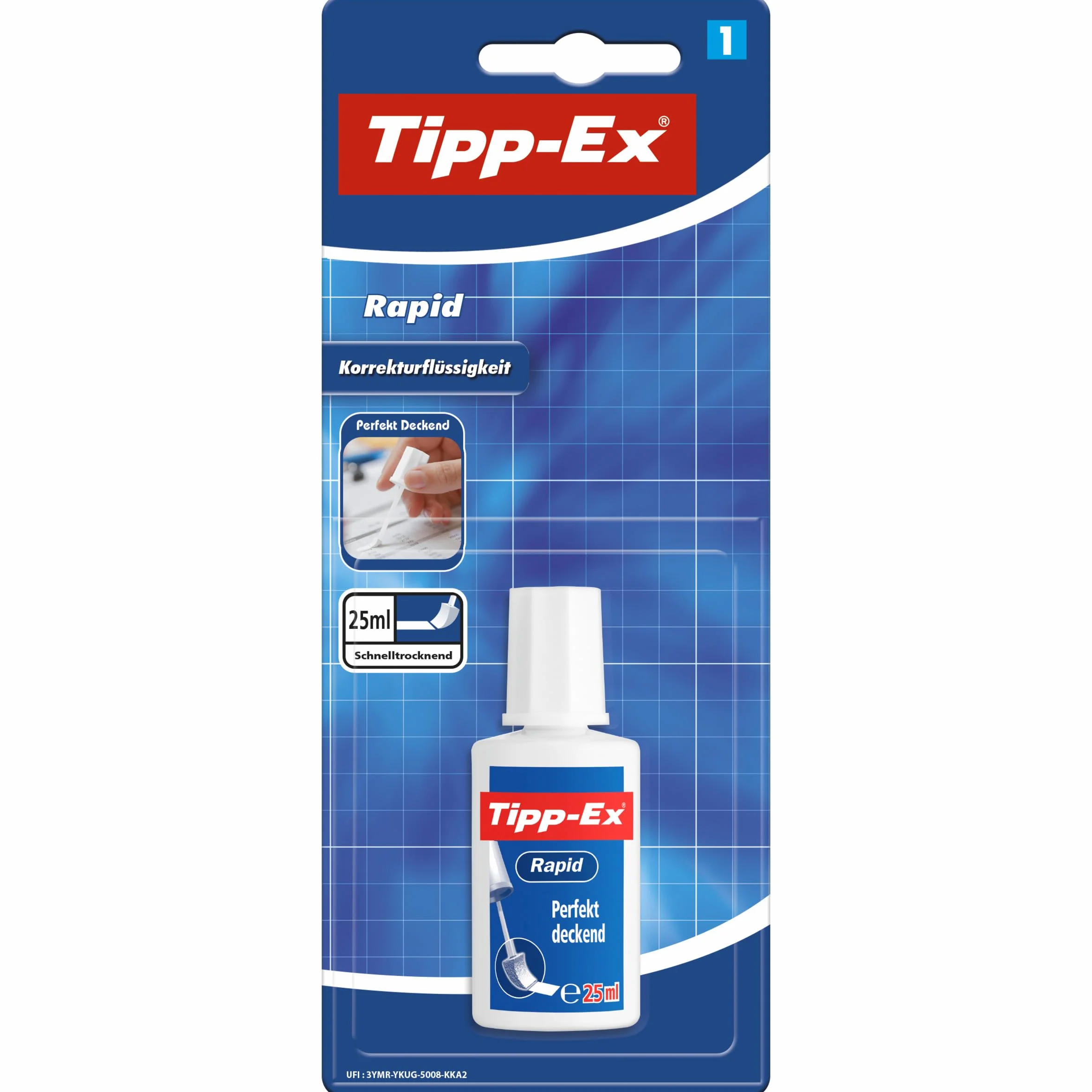 Tipp-Ex Rapid Corrector Líquido – 20 ml, 1 Unidad