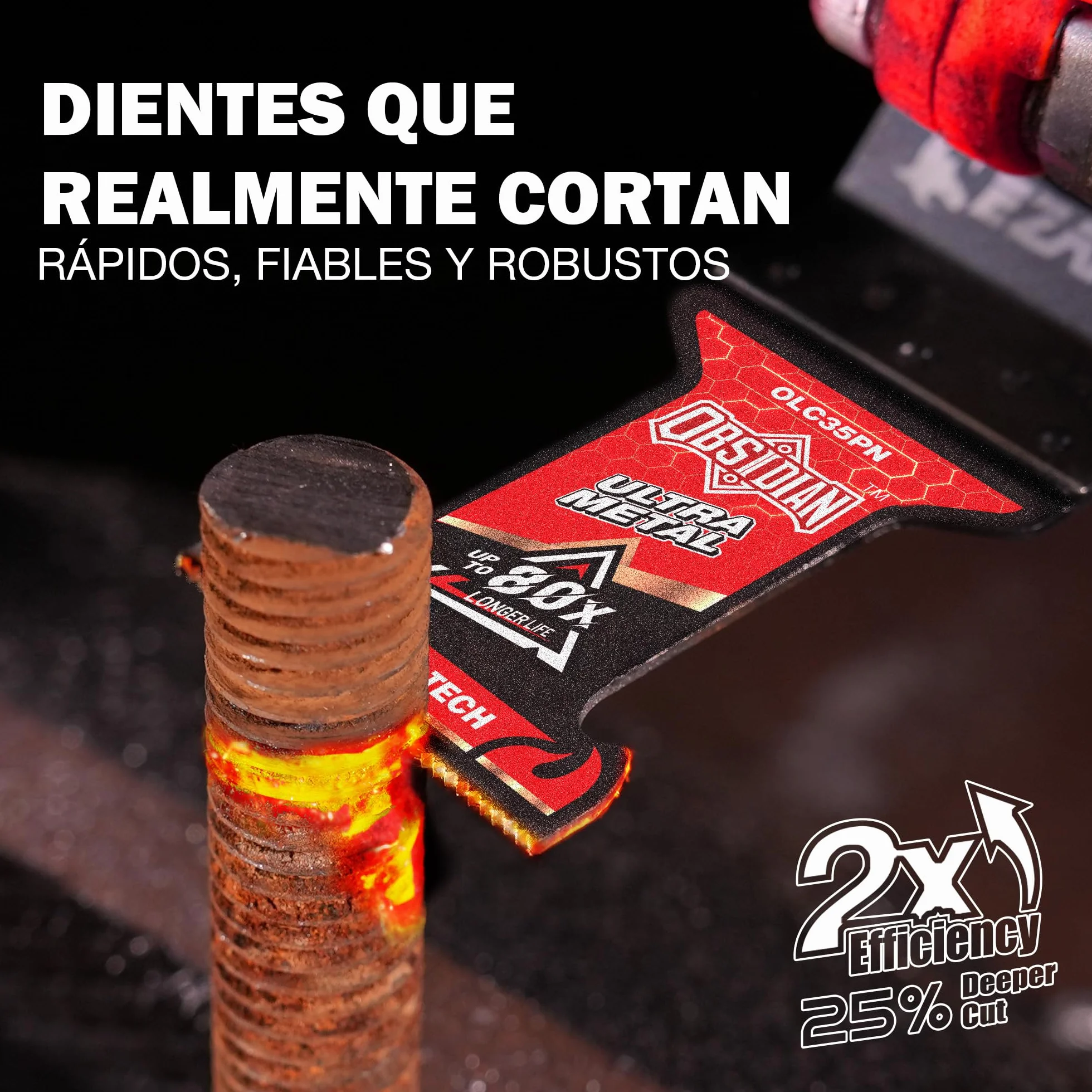 EZARC Hojas de sierra multiherramienta de metal duro de obsidiana, hojas de sierra oscilante, 3 piezas