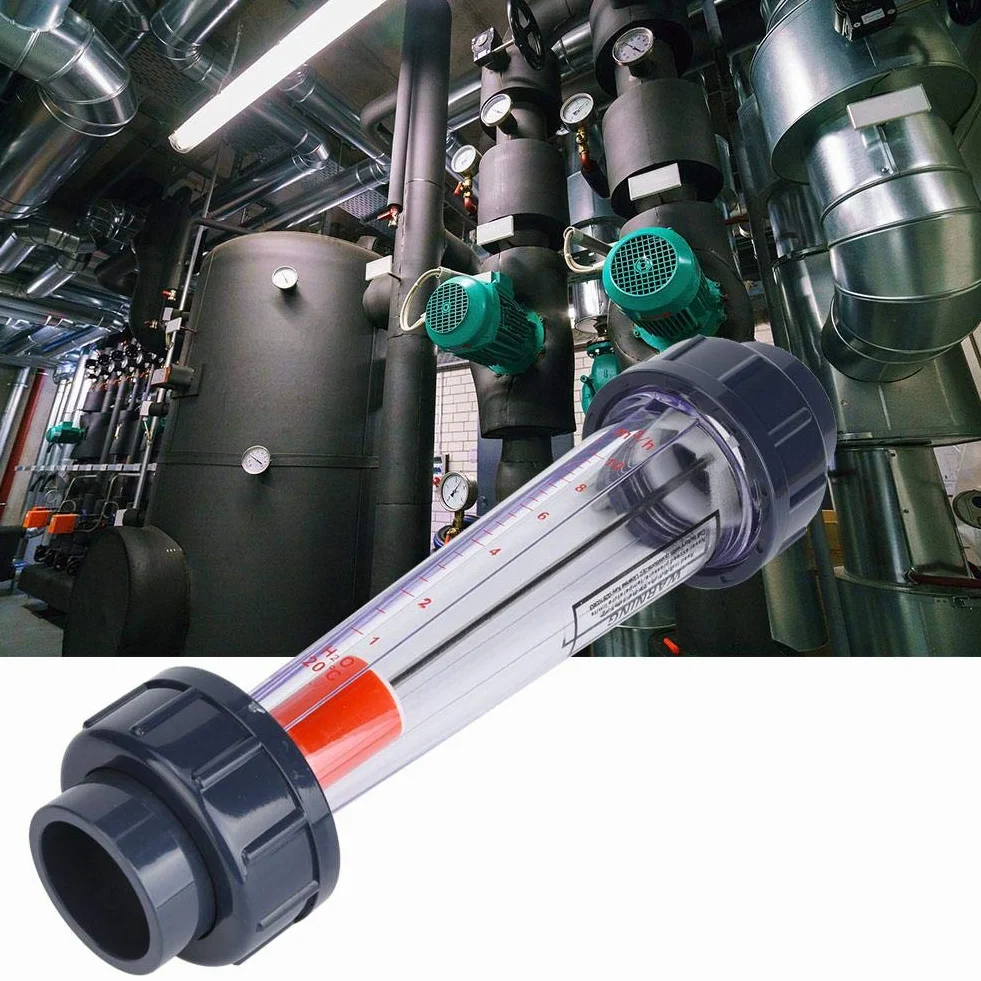 Medidor de flujo de líquido de agua, LZS-32 (D) Tipo de tubo de plástico ABS Instrumento de medición de flujo de medidor de flujo de líquido 1-10m³/H, 0.6 MPa