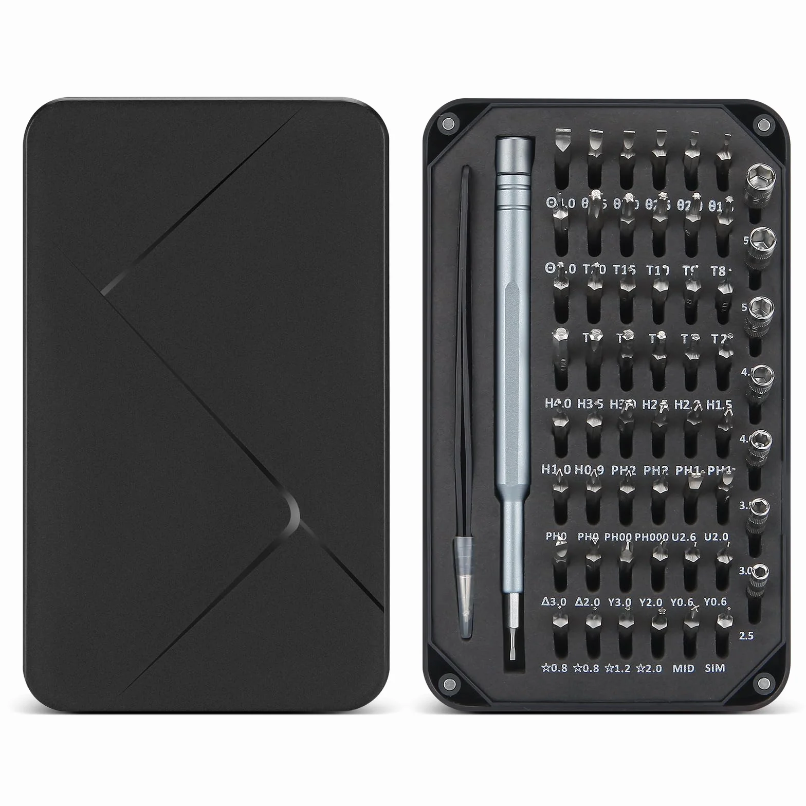 Juego de destornilladores de precisión 58, kit de herramientas Torx pequeño súper duradero para timbre de puerta, reloj, laptop, lentes y cámara para reparación de dispositivos electrónicos