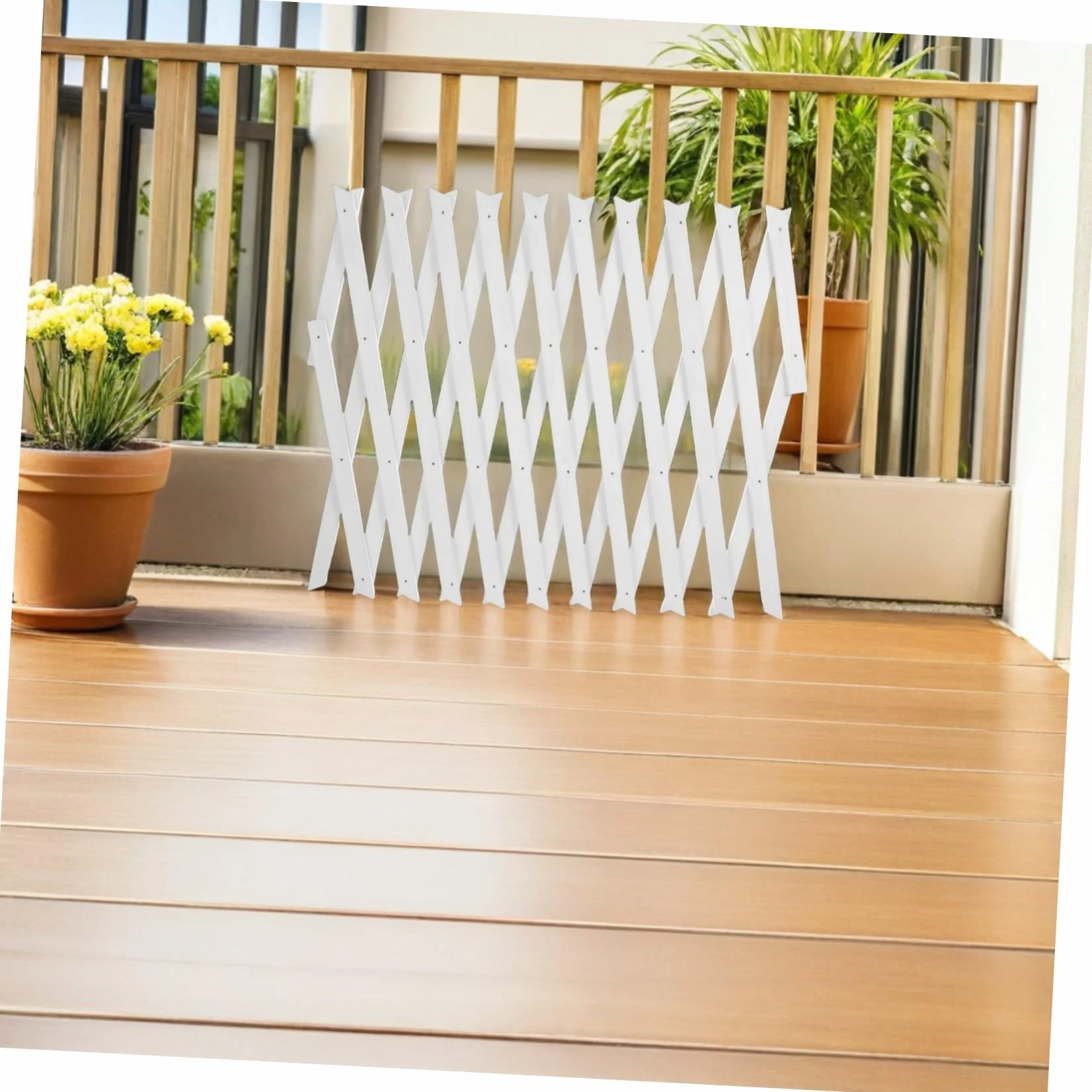 SUPVOX de Madera Ajustable Valla de Color para Plantas Trepadoras Diseño Elegante y Extensible para Interior Montaje en Pared para Jardín o Terraza