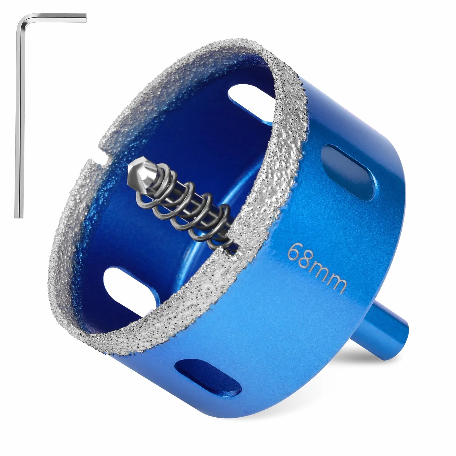 Flintronic Broca Diamante, 68mm Broca Diamante Porcelanico, Sierra de Campana de Diaman-te Soldada Al Vacío con Guía de Centrado, para Azulejos, Porcelana, Vidrio, Mármol y Cerámica