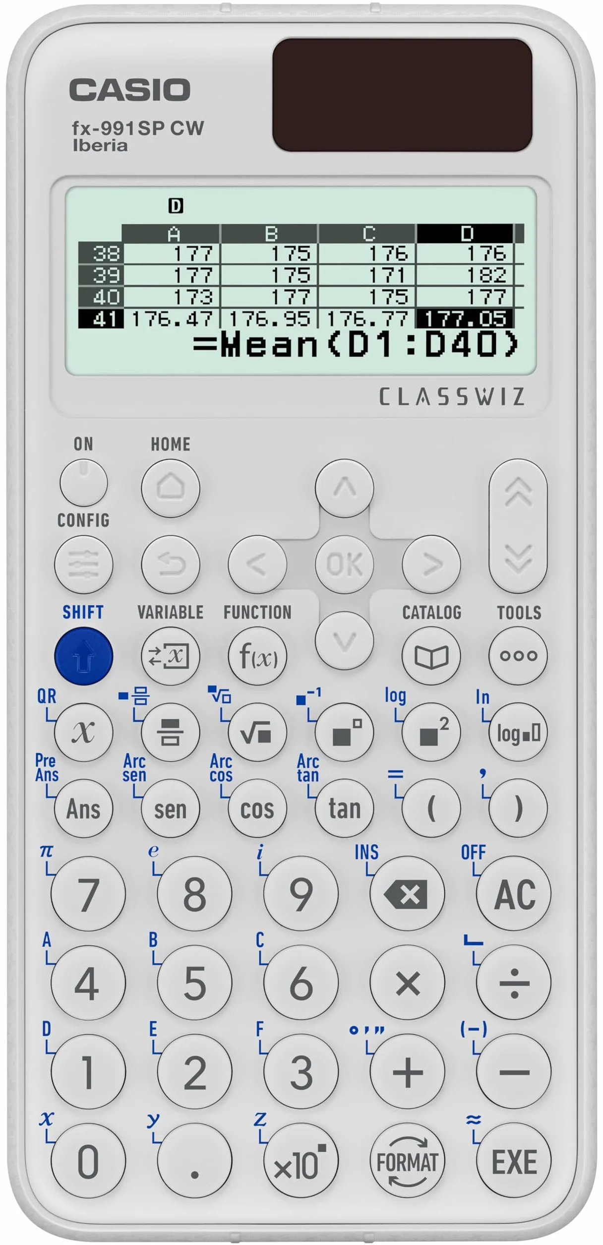 Casio FX-991SP CW Calculadora Científica 560 Funciones Solar Blanco