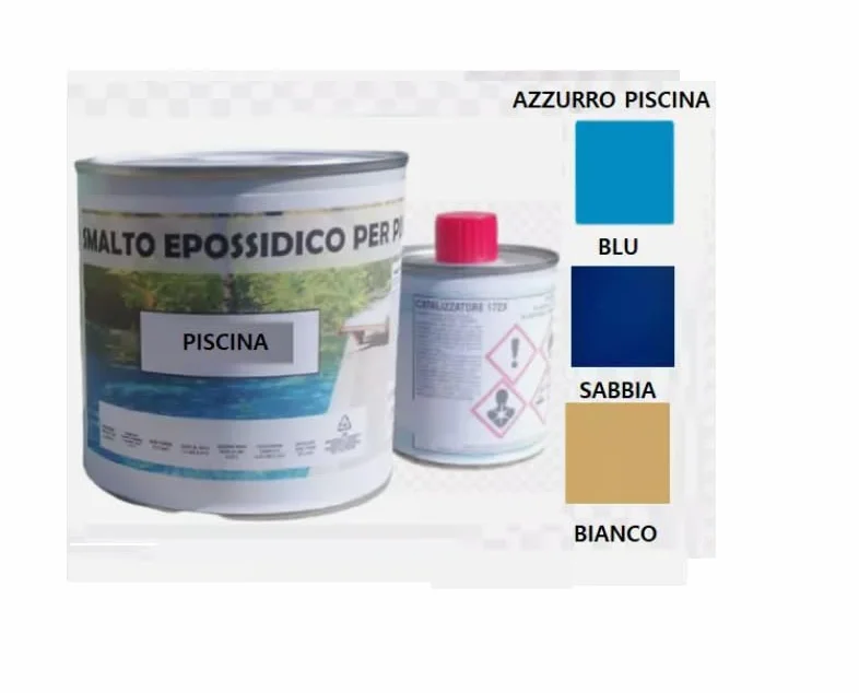 Generico Esmalte epoxi para interior de piscinas de hormigón (azul piscina, 1 litro)