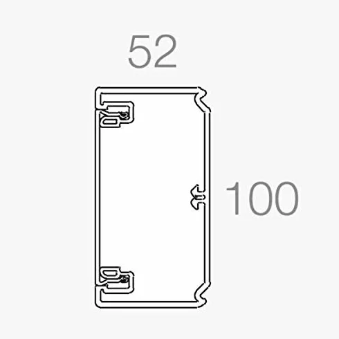 Unex 93371-03 - Tapa final 50x100 u24x pvc aluminio