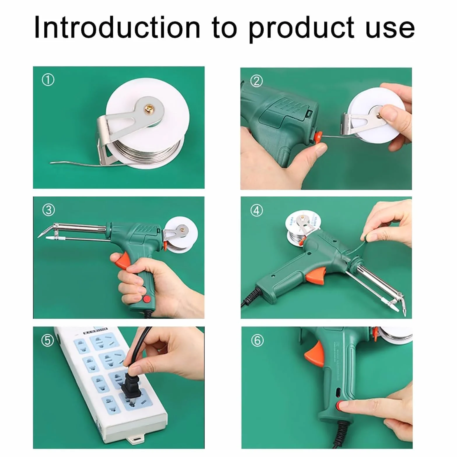 Internally Heated Industrial Laser Welding Tools, Multi-Function Soldering Iron Soldering Gun Set, 3 in 1 Handheld Industrial Laser Welding Machine Constant Temperature Fast Heating for Metal (Black)