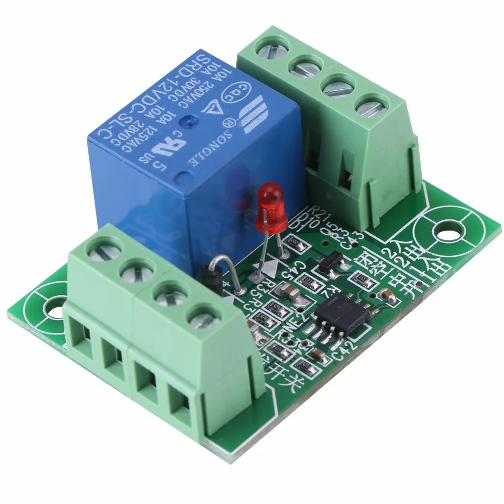 Akozon Módulo de control de relé interruptor biestable de circuito Relé biestable 12V biestable de un solo canal de CC de 12V