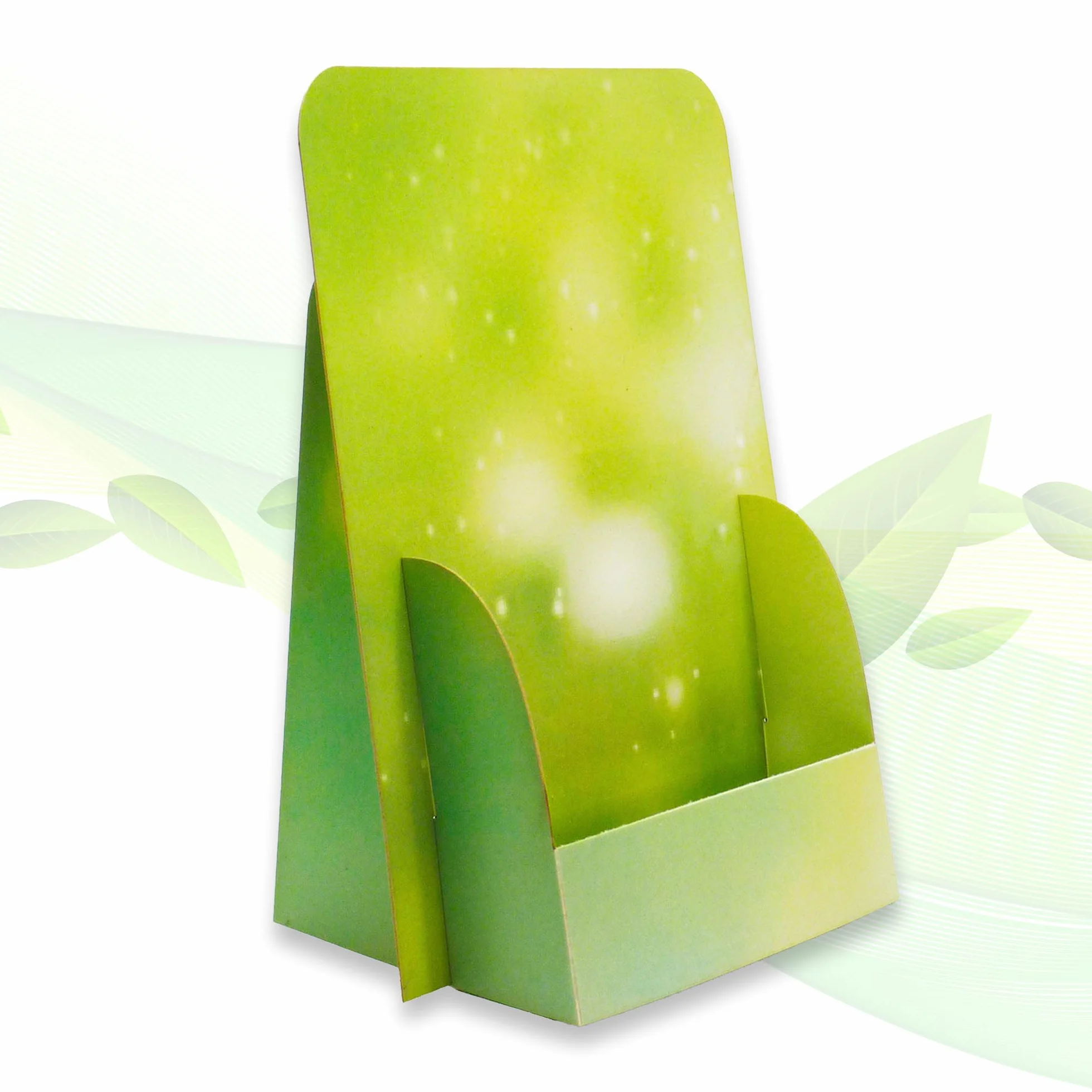 Green Design Soportes Plegables para Folletos DIN A6 Flyer Vertical 14,8 x 21 cm Eco Cartón FSC
