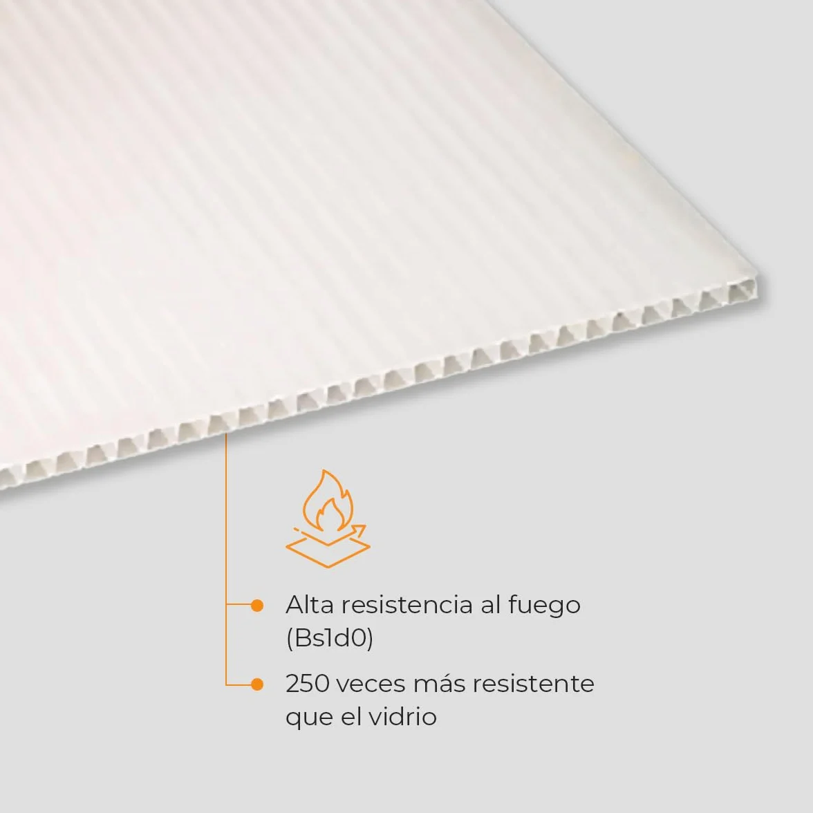 Panel de Policarbonato Celular Compacto - Plancha Opal Hielo - 1000 x 1050 mm - Grosor 10 mm - Placa Multiusos - Exteriores, Invernaderos, Techos, Suelos