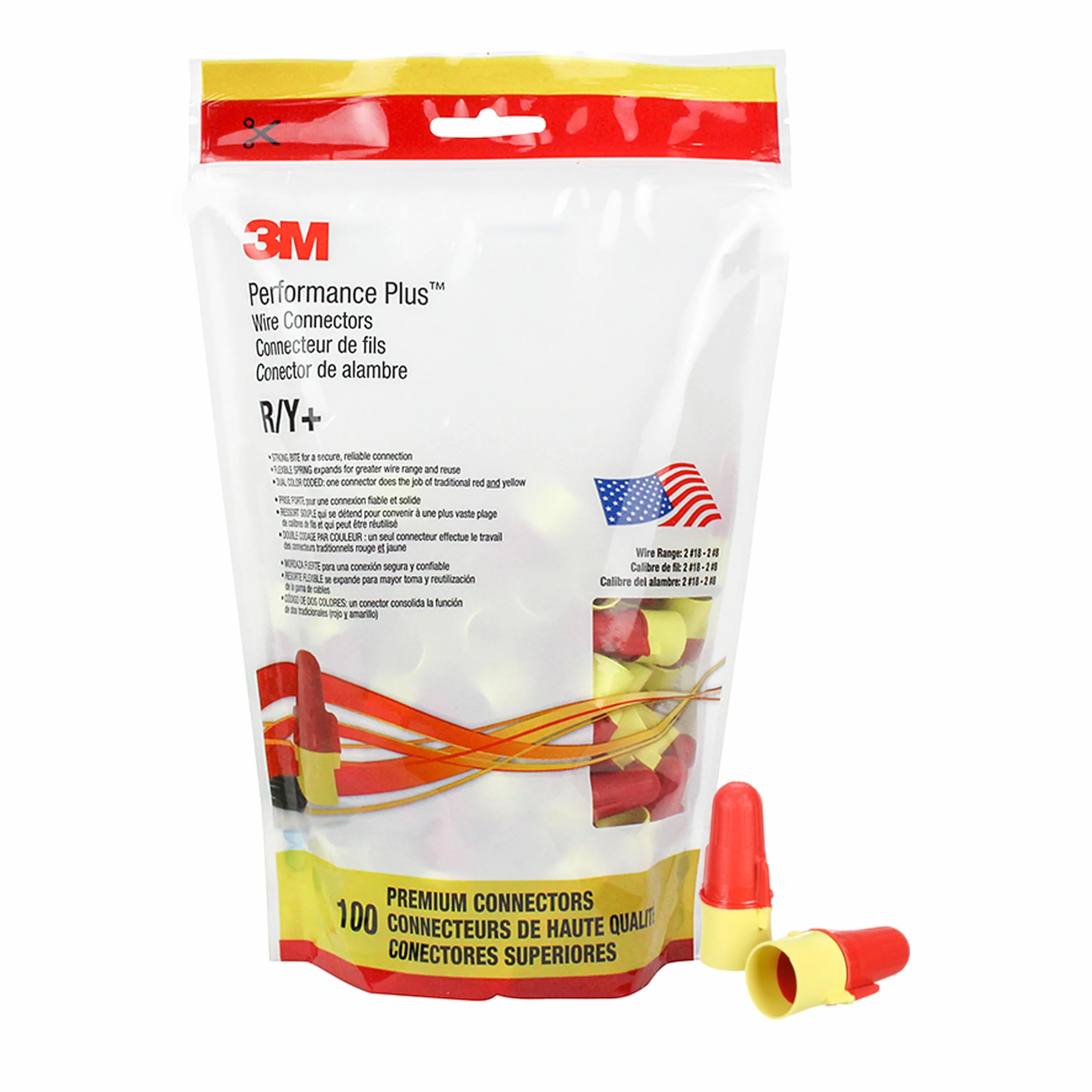 3M Conector de cable R/Y+Box Performance Plus (paquete de 100)