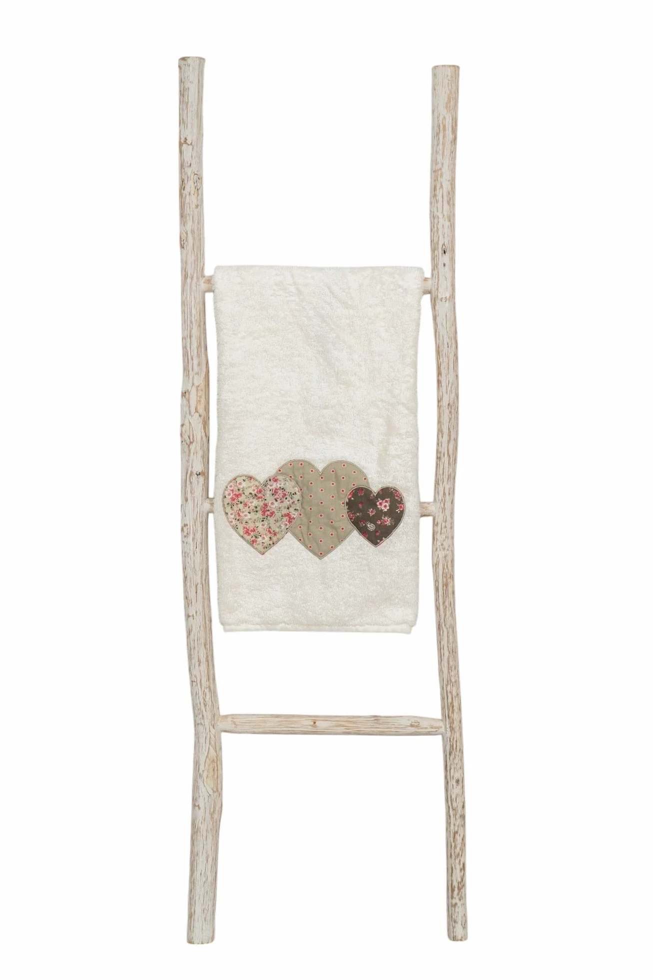 Biscottini Escalera toallero baño 108 x 32 x 3 – Escalera decorativa de madera – Toallero de bambú