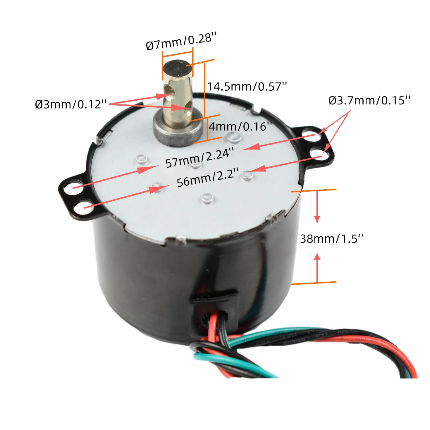Barbacoa 50KTYZ Motorreductor AC 220V 10RPM 6W High Torque Mini Motor Eléctrico