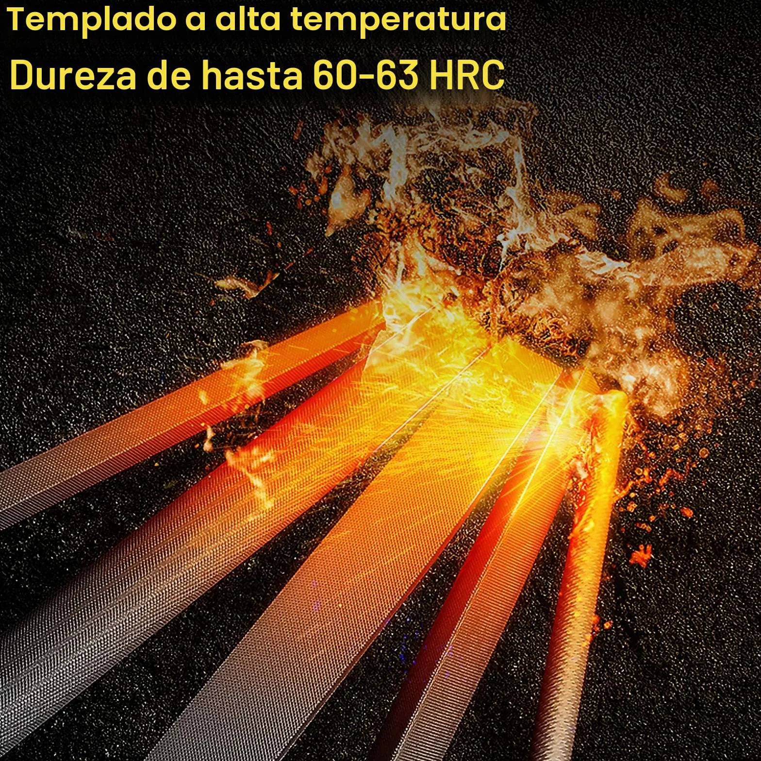 Preciva Juego de limas multiusos en acero con alto contenido de carbono, 6 piezas