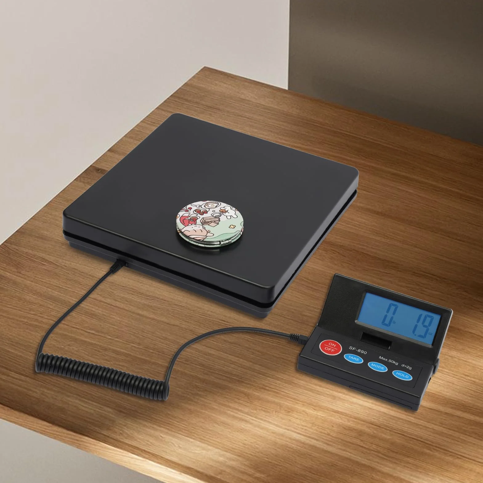 Báscula digital para paquetes 50 kg/2 g plataforma industrial con pantalla externa