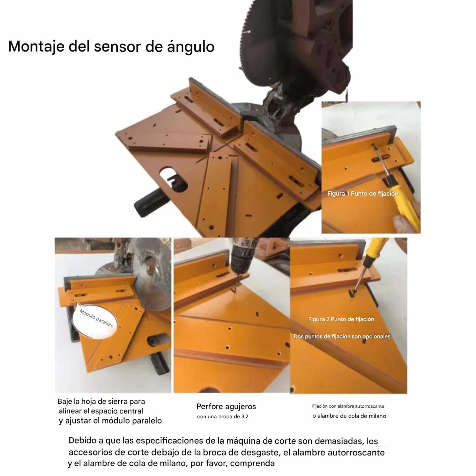 Guía corte ingletadora Plantilla Corte 45 Grados para Sierra de Mesa | Accesorios Con Precisión En Molduras, Marcos, Puertas Y Ventanas Para proyectos y trabajos de carpintería, bricolaje y