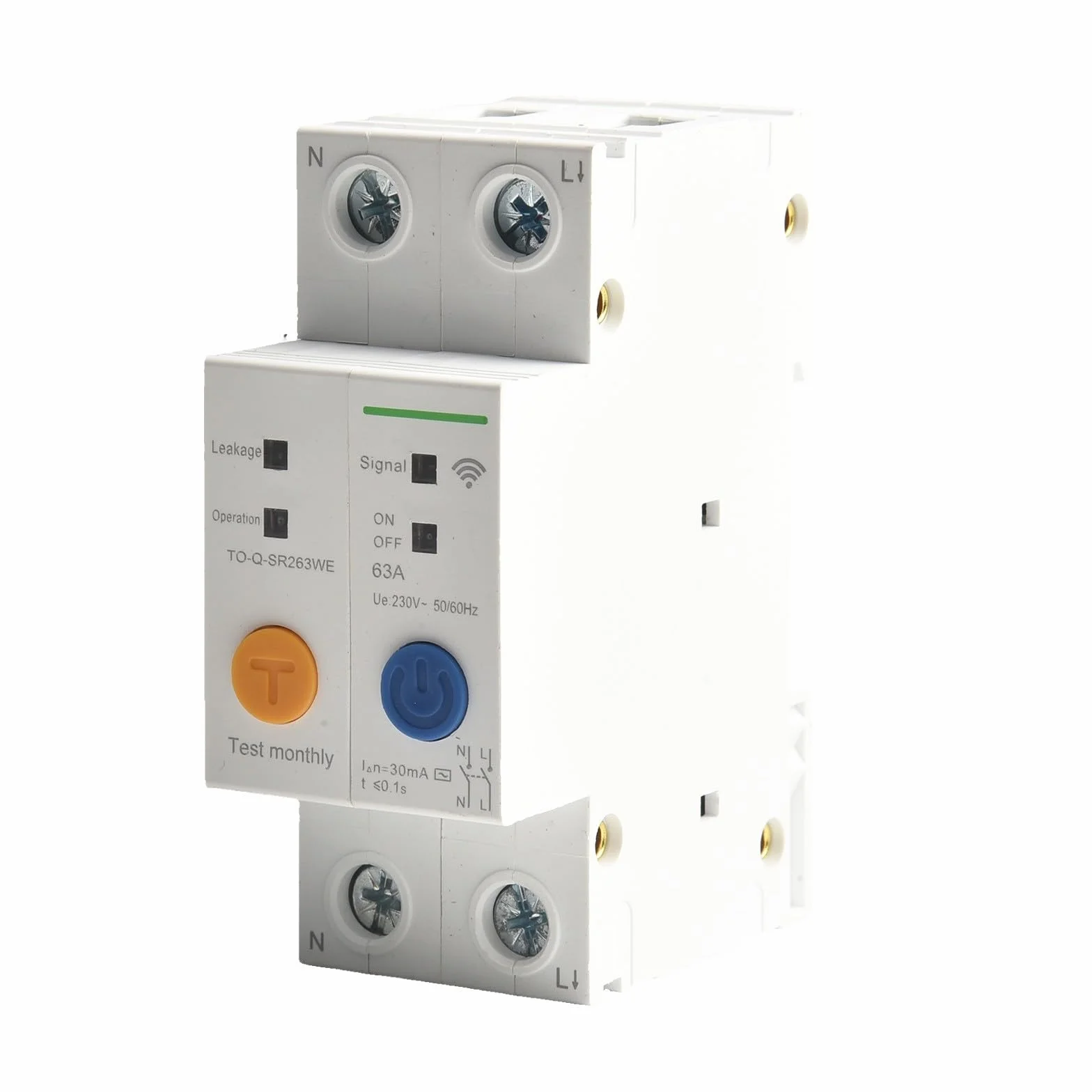Para Ewelink APP Smart Circuit Breaker 2P 63A DIN Rail Smart Switch Remote
